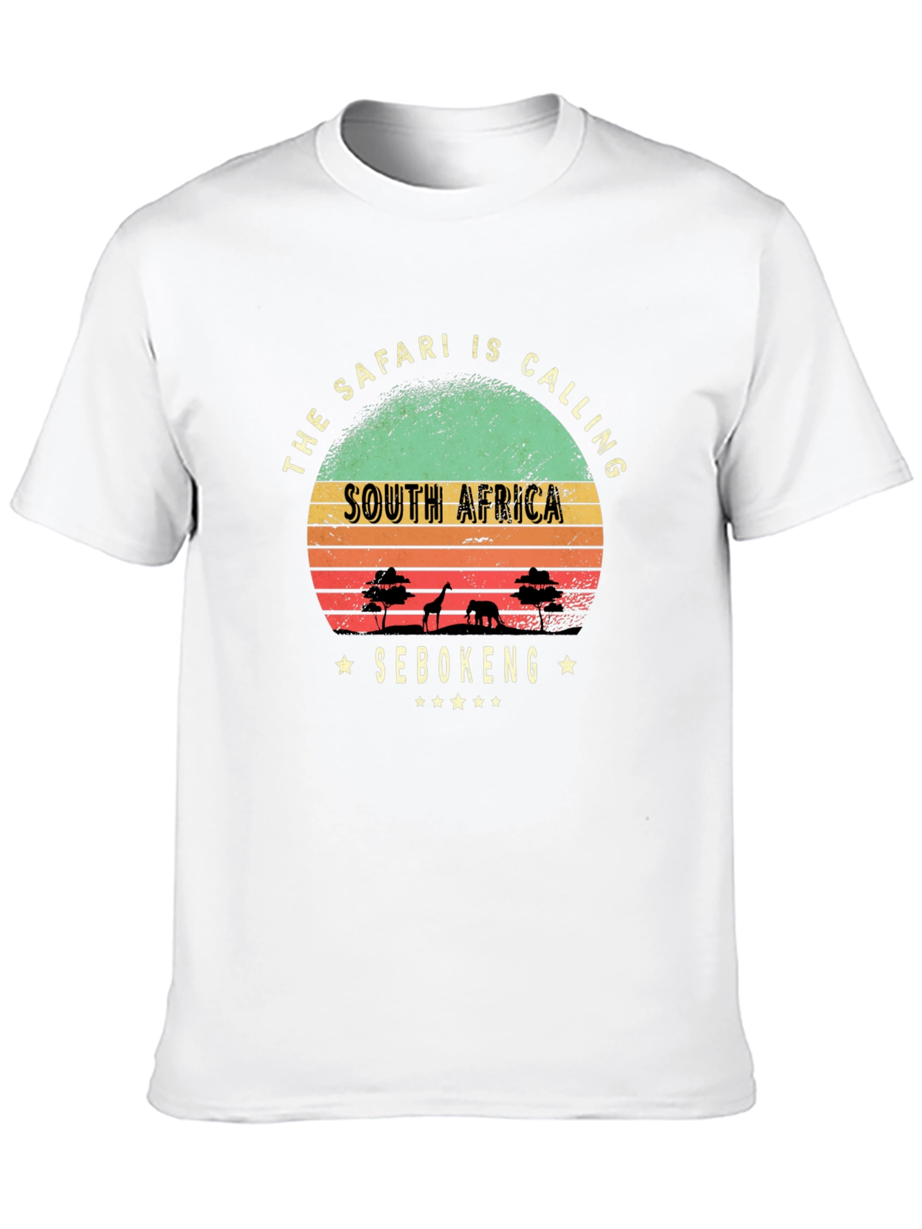 Black Safari Calling South Africa T-Shirt view 10