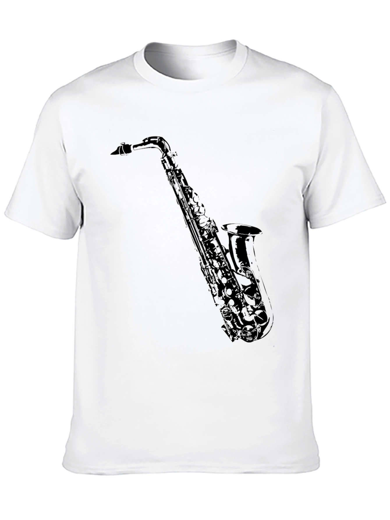 Black Saxophone Graphic Tee - Music Lover T-Shirt view 10