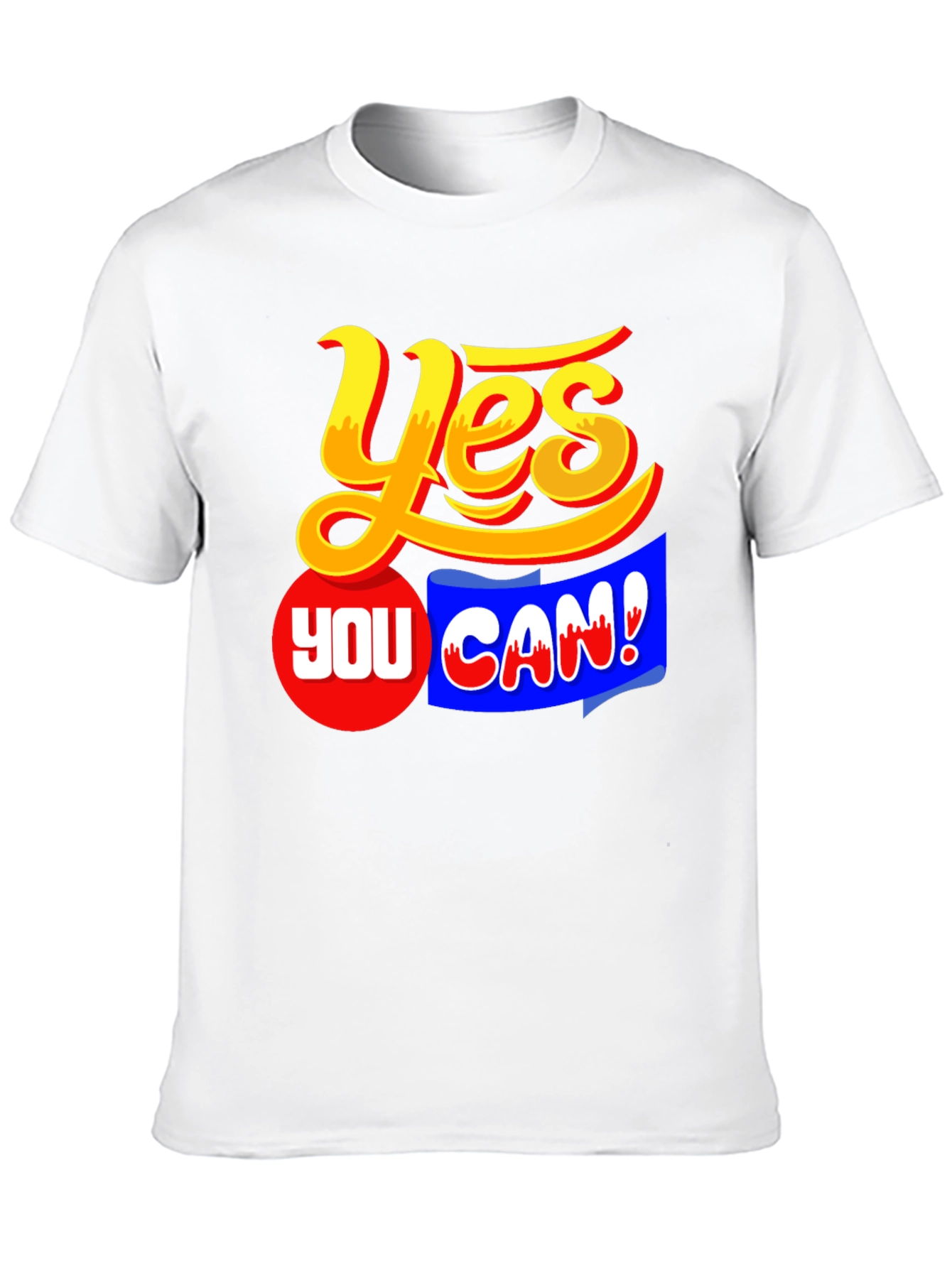 Black Yes You Can! Graphic T-Shirt Motivation Black view 10