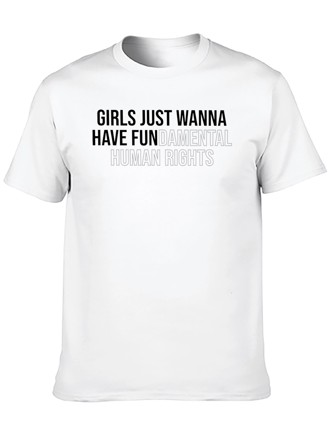 Black Girls Just Wanna Have Fundamental Human Rights T-Shirt view 10