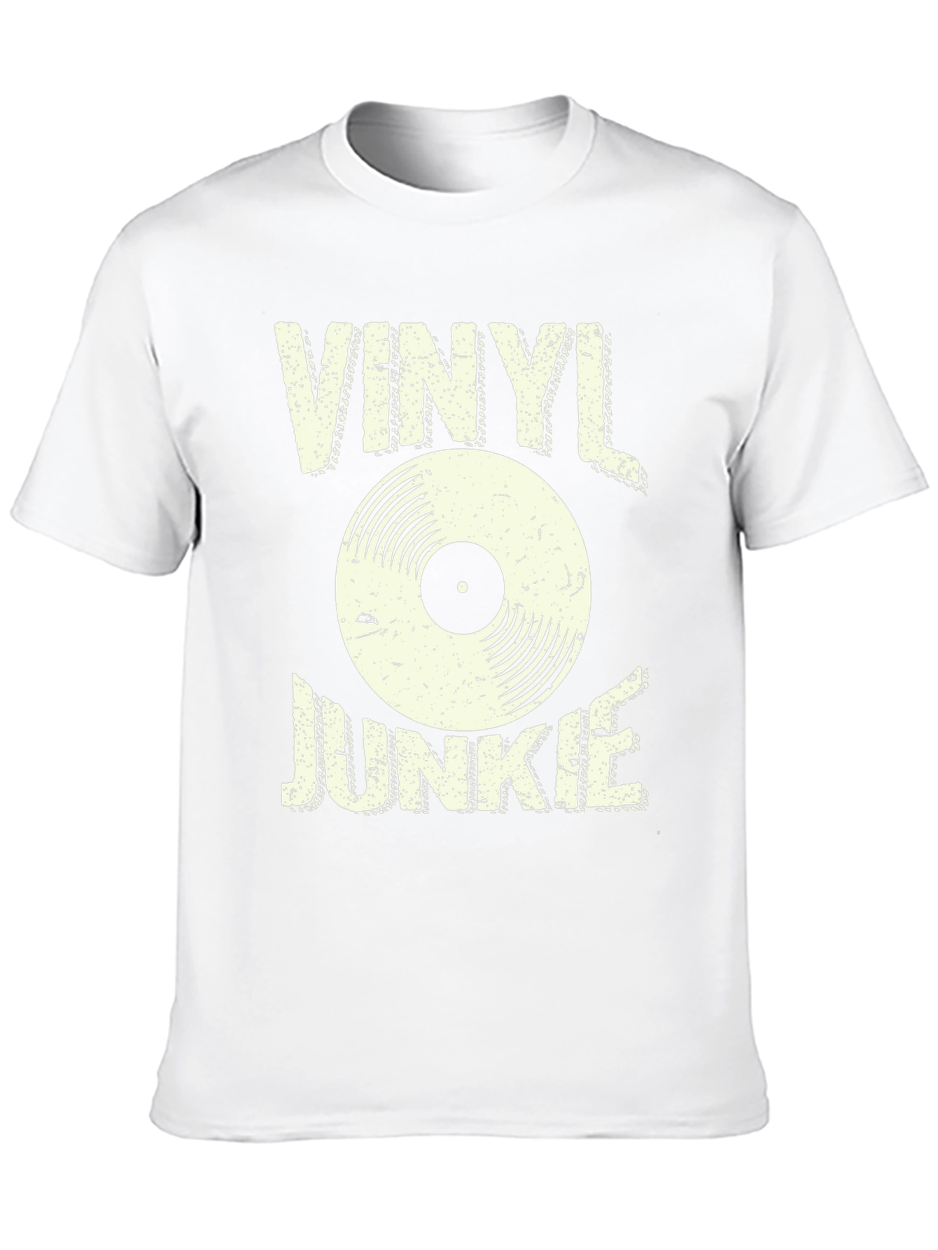 Black Vinyl Junkie Graphic T-Shirt - Retro Record Tee view 10