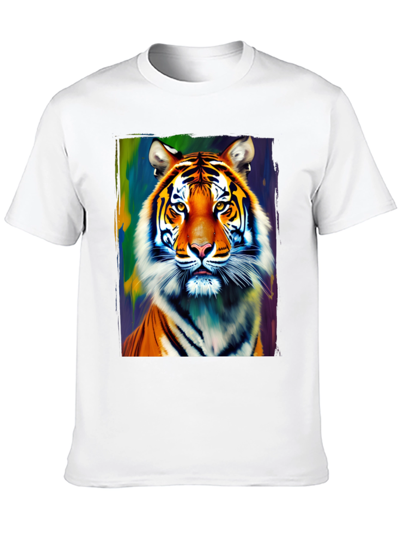 Black Tiger Graphic Tee - Vivid Animal Print Shirt view 10
