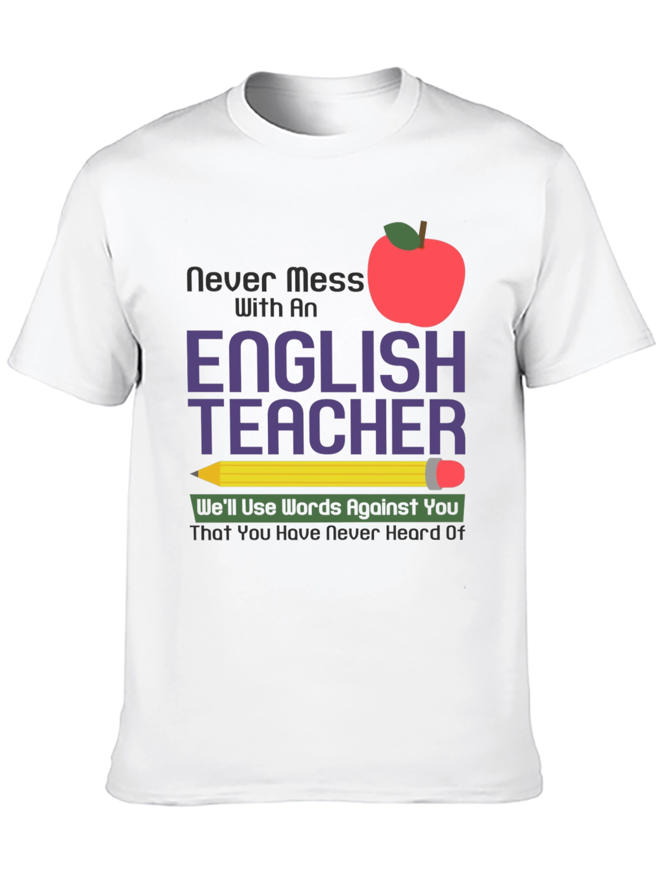 Black English Teacher Graphic T-Shirt view 10