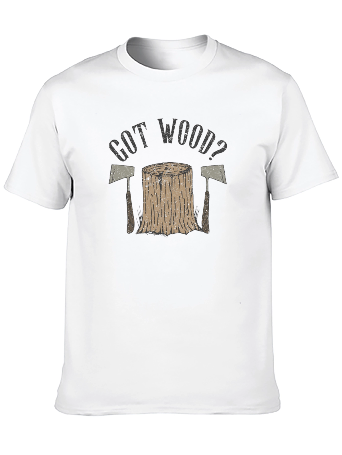 Black Got Wood? Lumberjack Style Graphic T-Shirt view 10