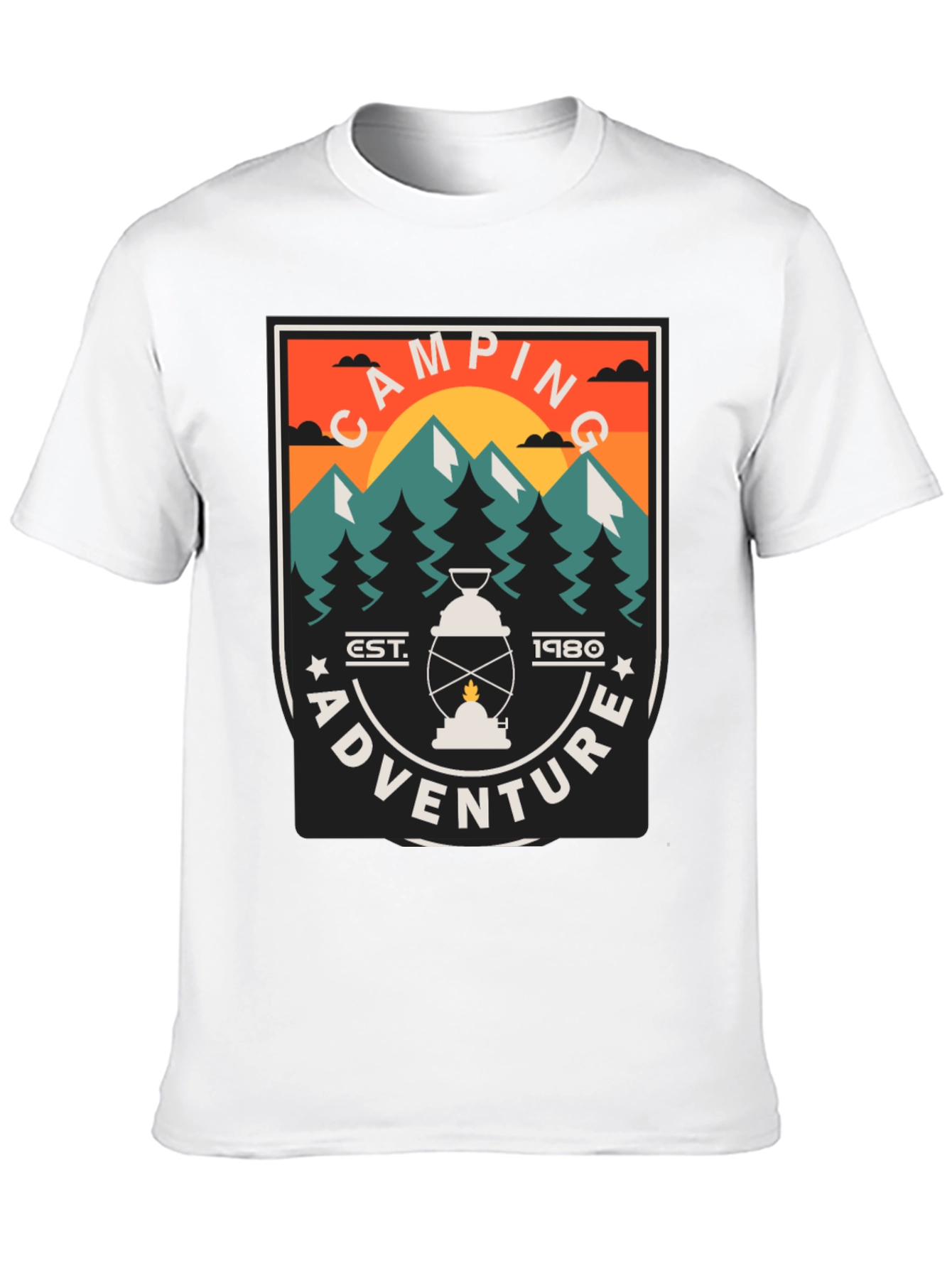 Black Camping Adventure Graphic T-Shirt view 10