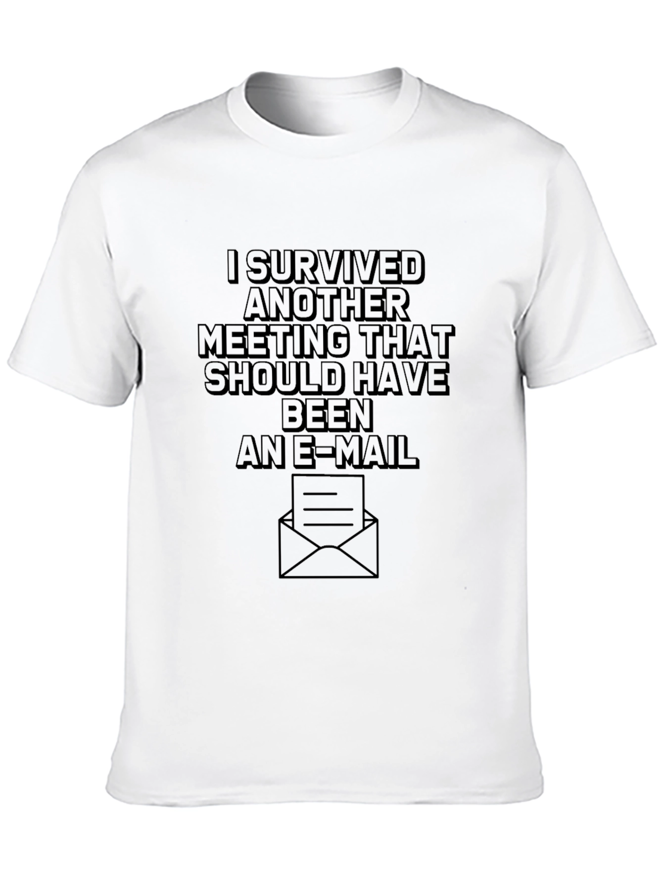 Black I Survived Another Meeting T-Shirt - Black view 10