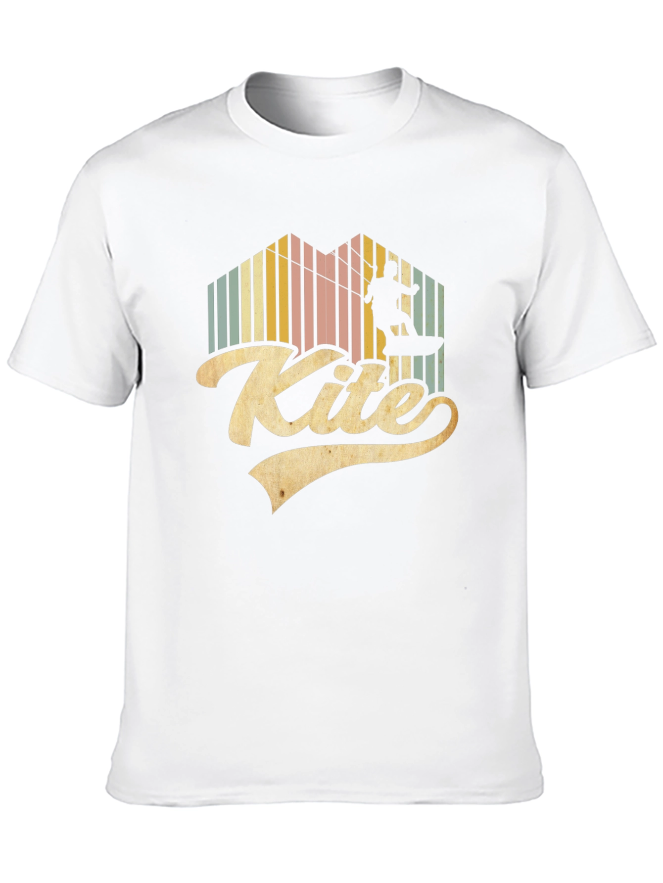 Black Vintage Kite Surfing Graphic T-Shirt view 10