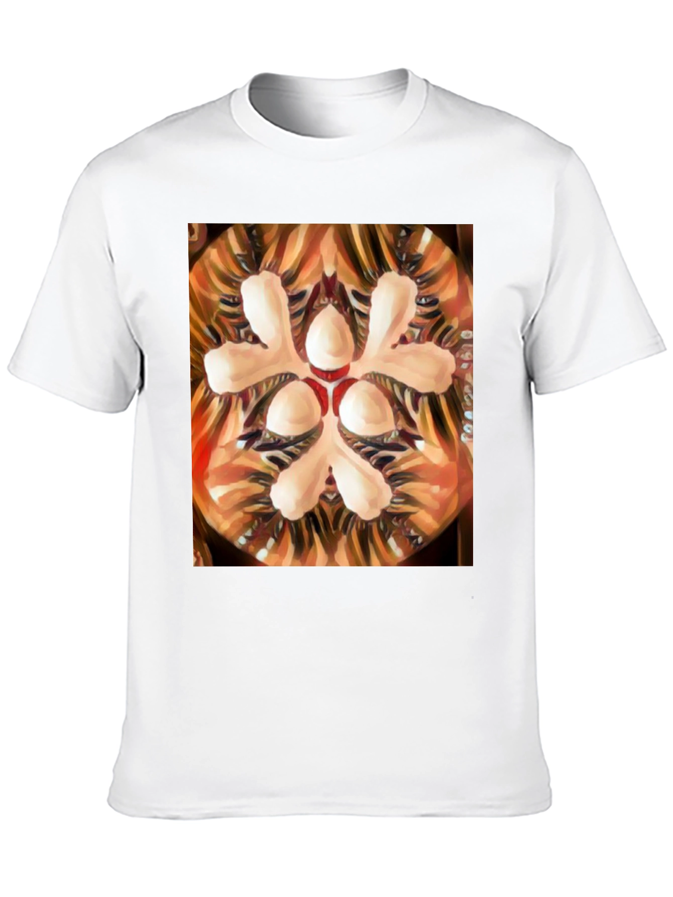 Black Abstract Floral Graphic Tee - Artistic Print view 10