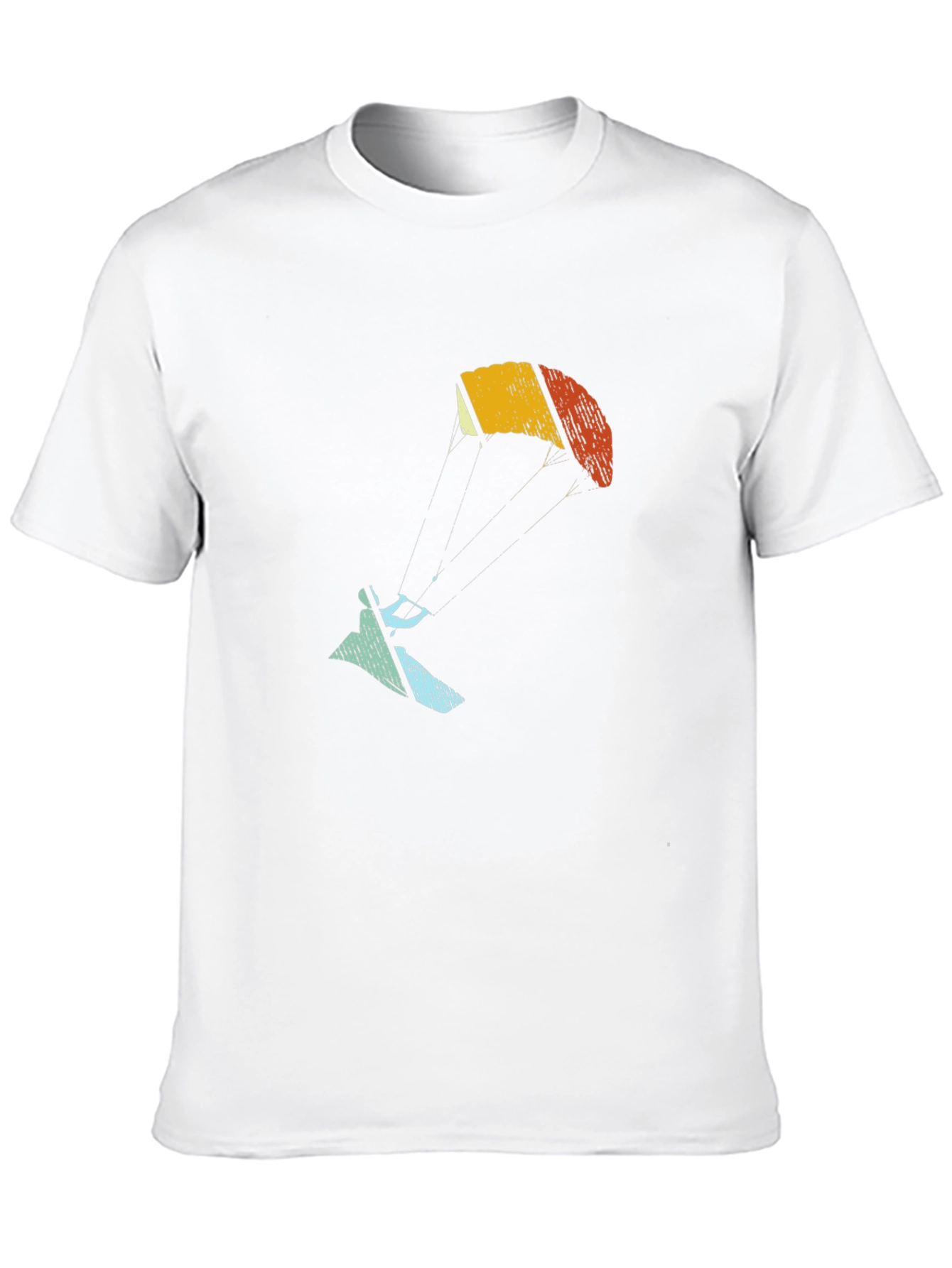 Black Retro Paragliding Graphic T-Shirt view 10