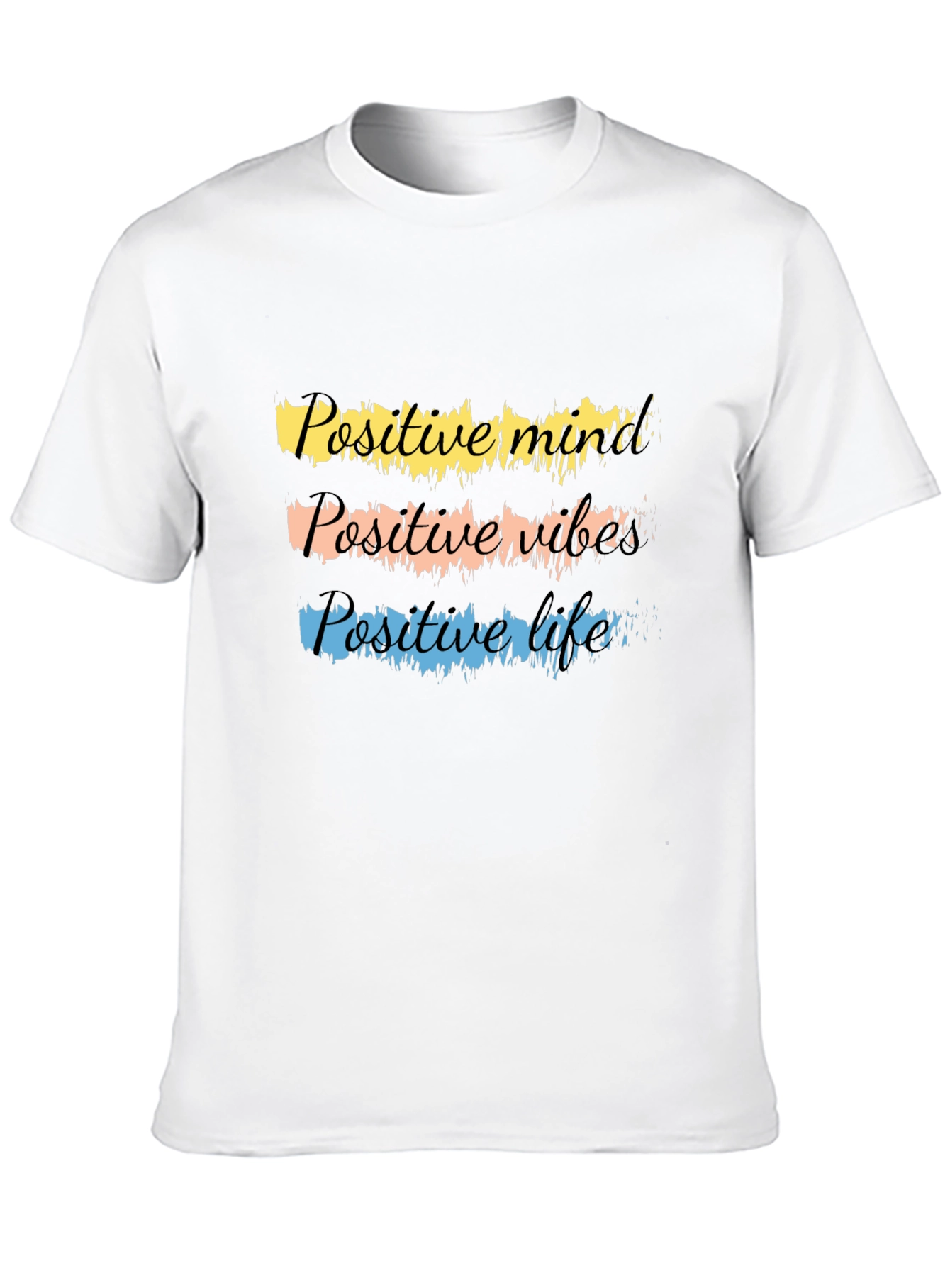 Black Positive Vibes T-Shirt - Graphic Tee for Good Energy view 10