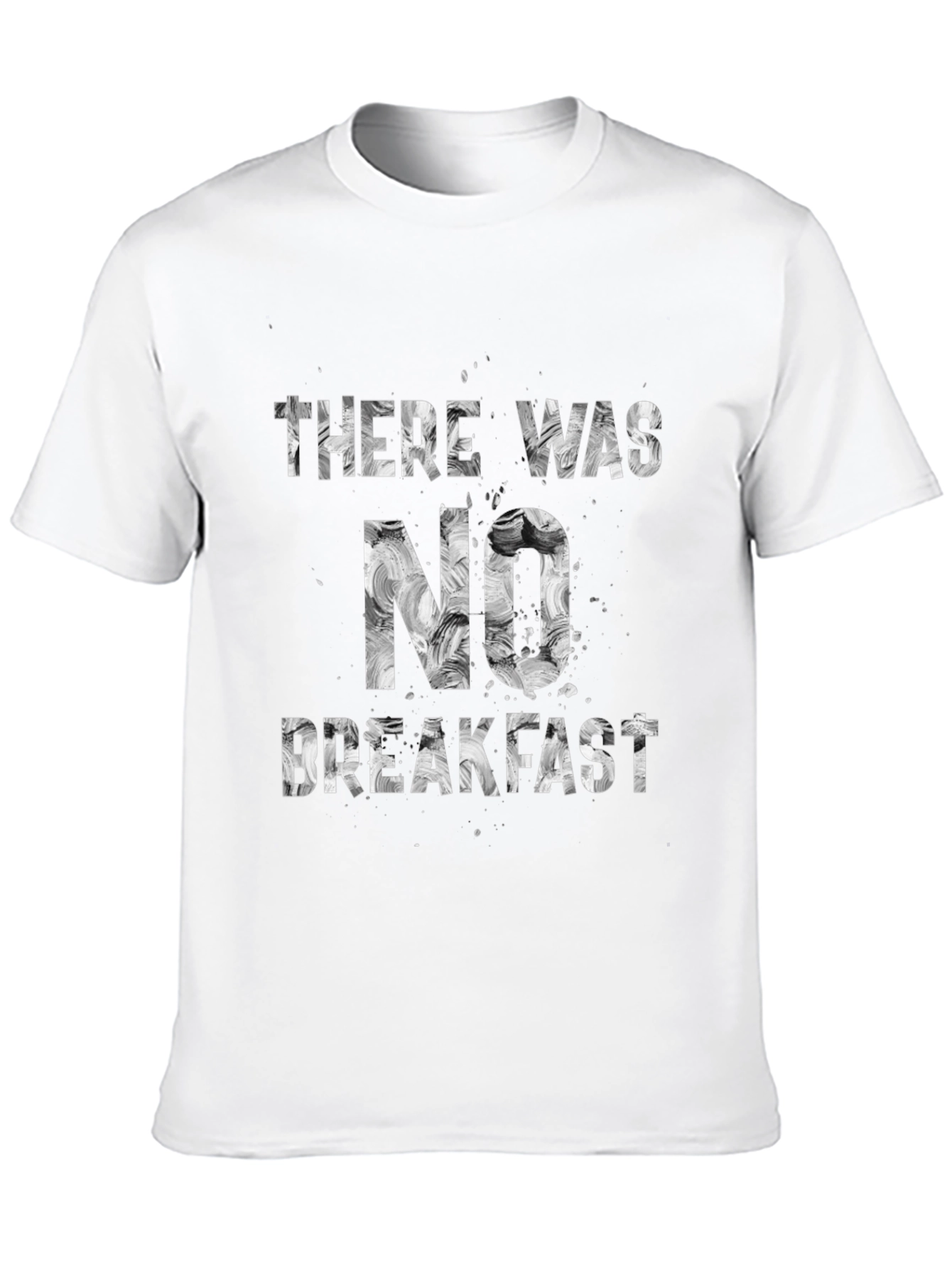 Black No Breakfast Graphic Tee - Premium Cotton view 10