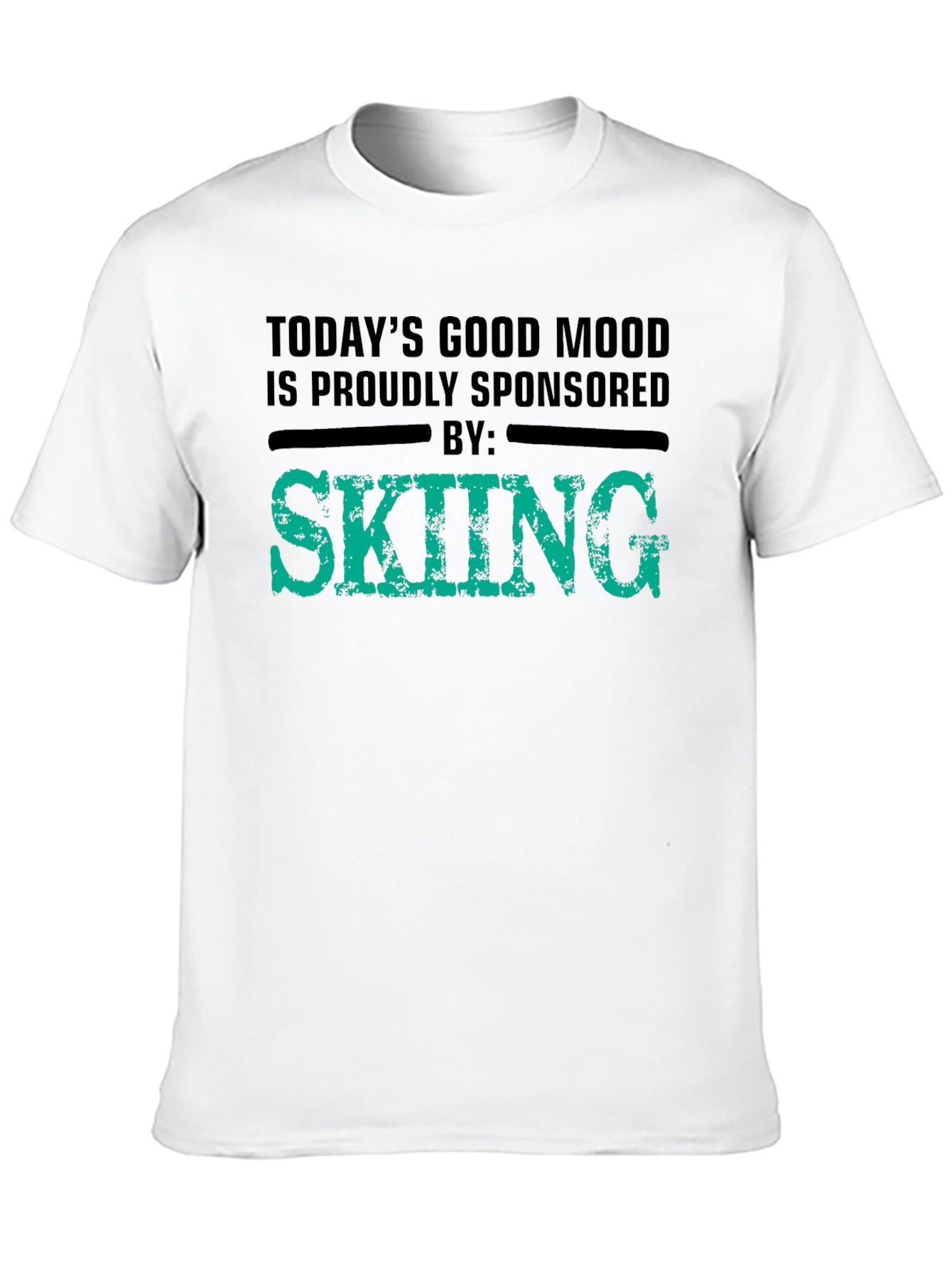 Black Skiing Sponsored T-Shirt - Good Mood Tee view 10