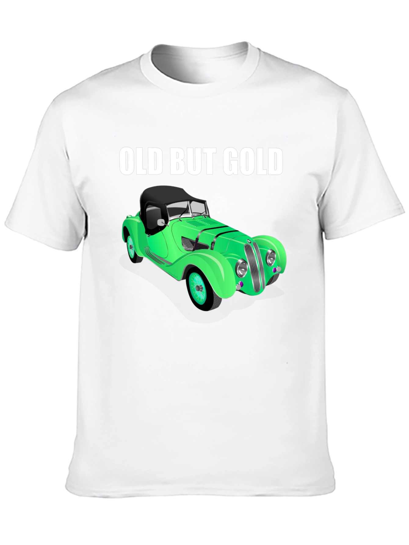 Black Old But Gold Vintage Car T-Shirt view 10