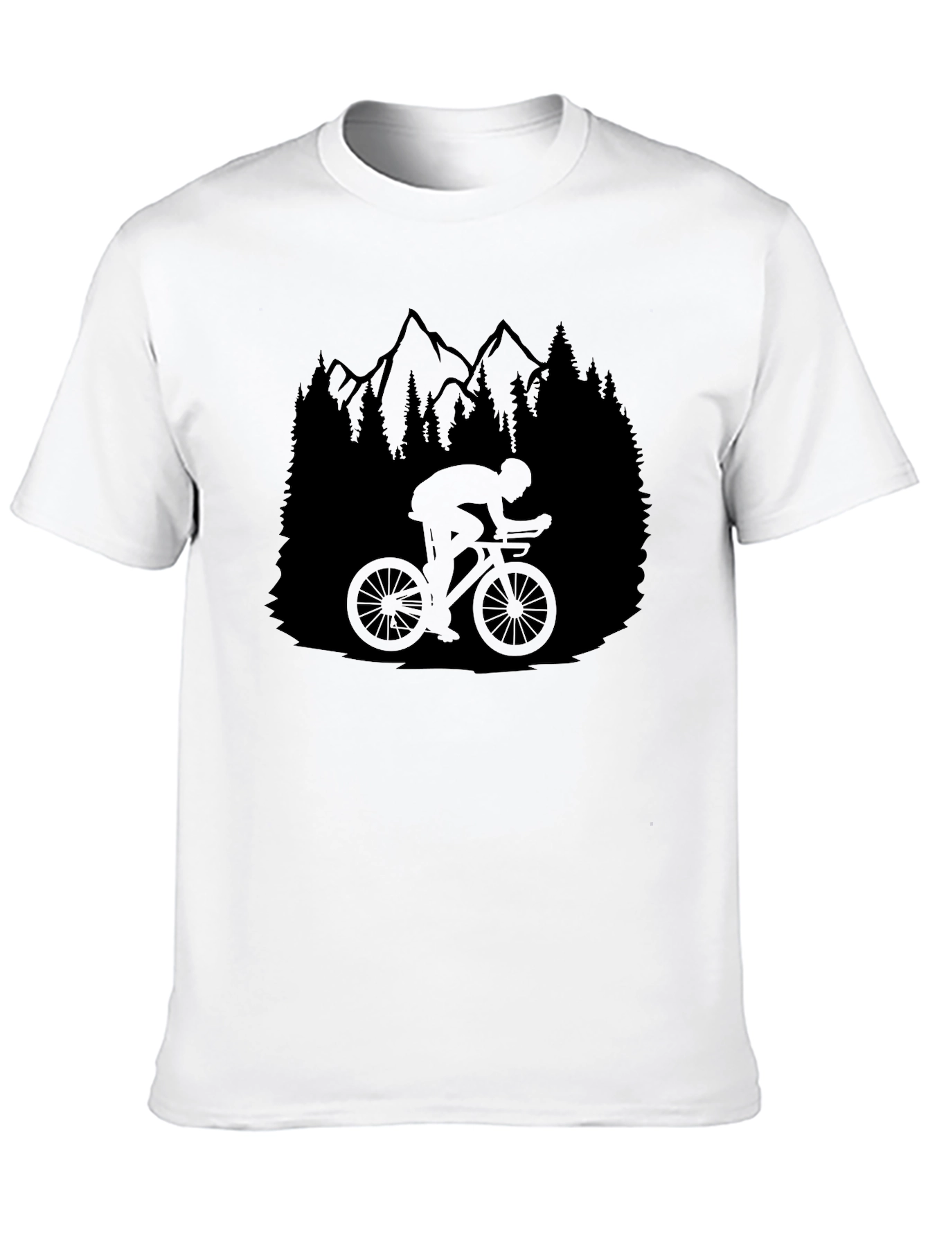 Black Mountain Biker Graphic Tee - Nature Adventure Shirt view 10