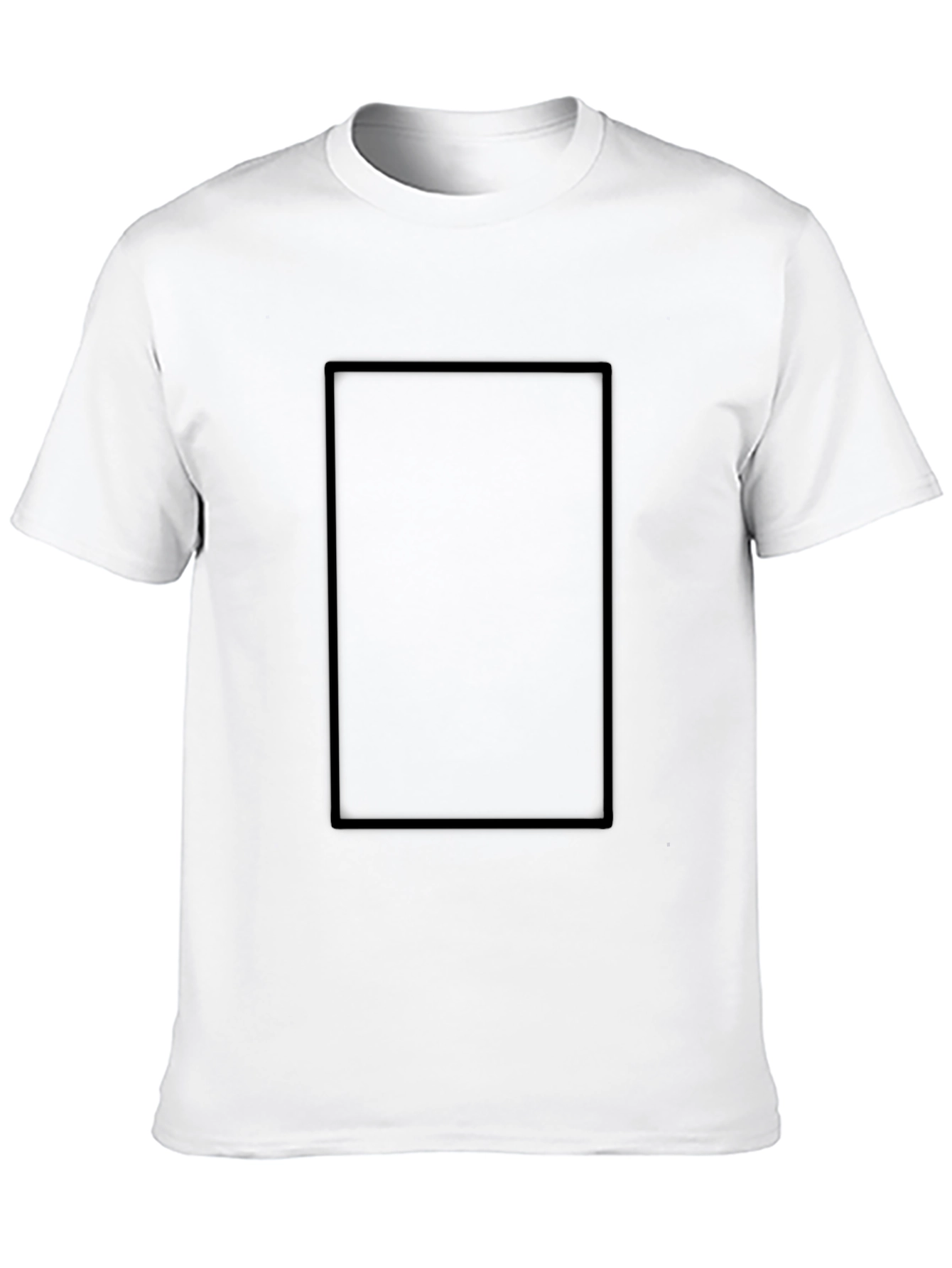 Black Men's Black Crew Neck T-Shirt - Solid Color, Casual Wear view 10