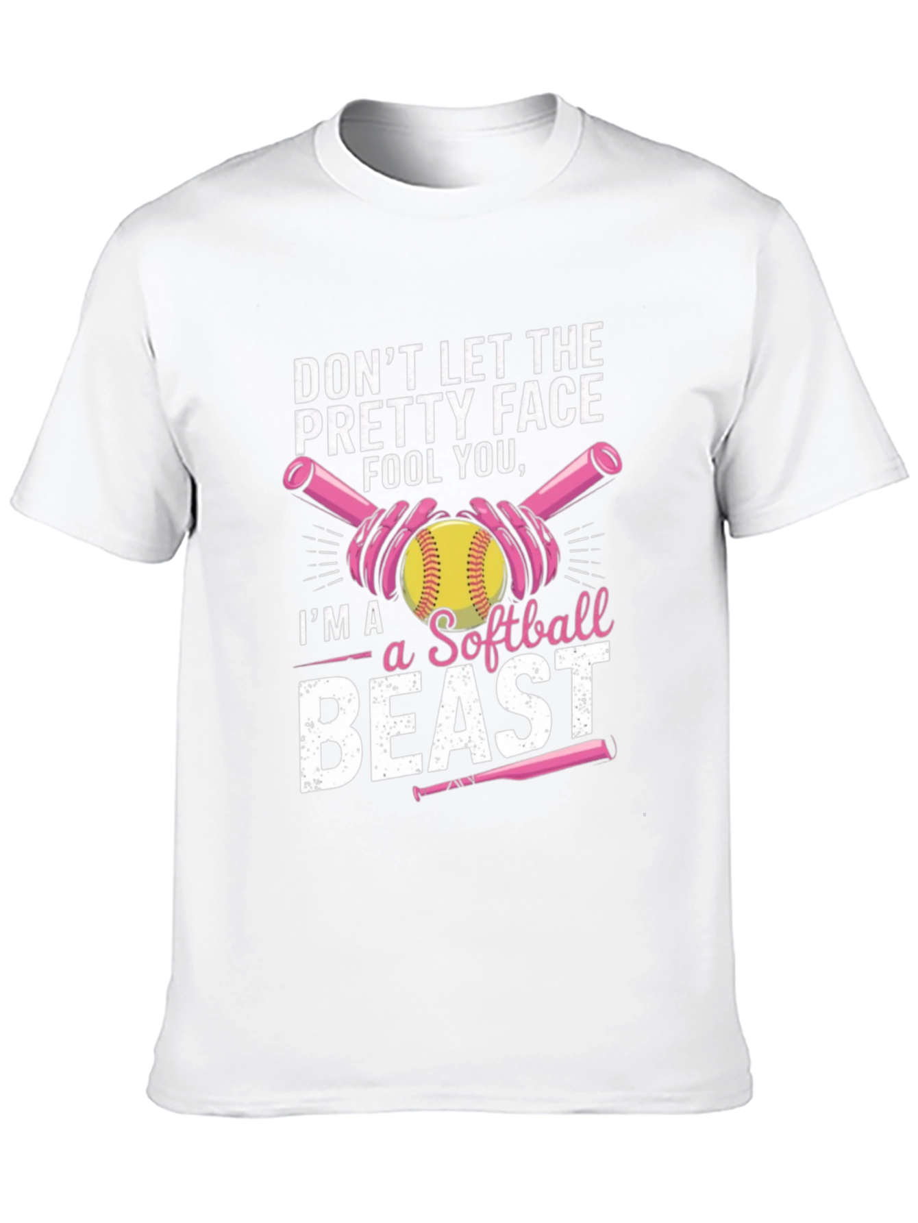Black Softball Beast T-Shirt - Funny Sport Tee view 10