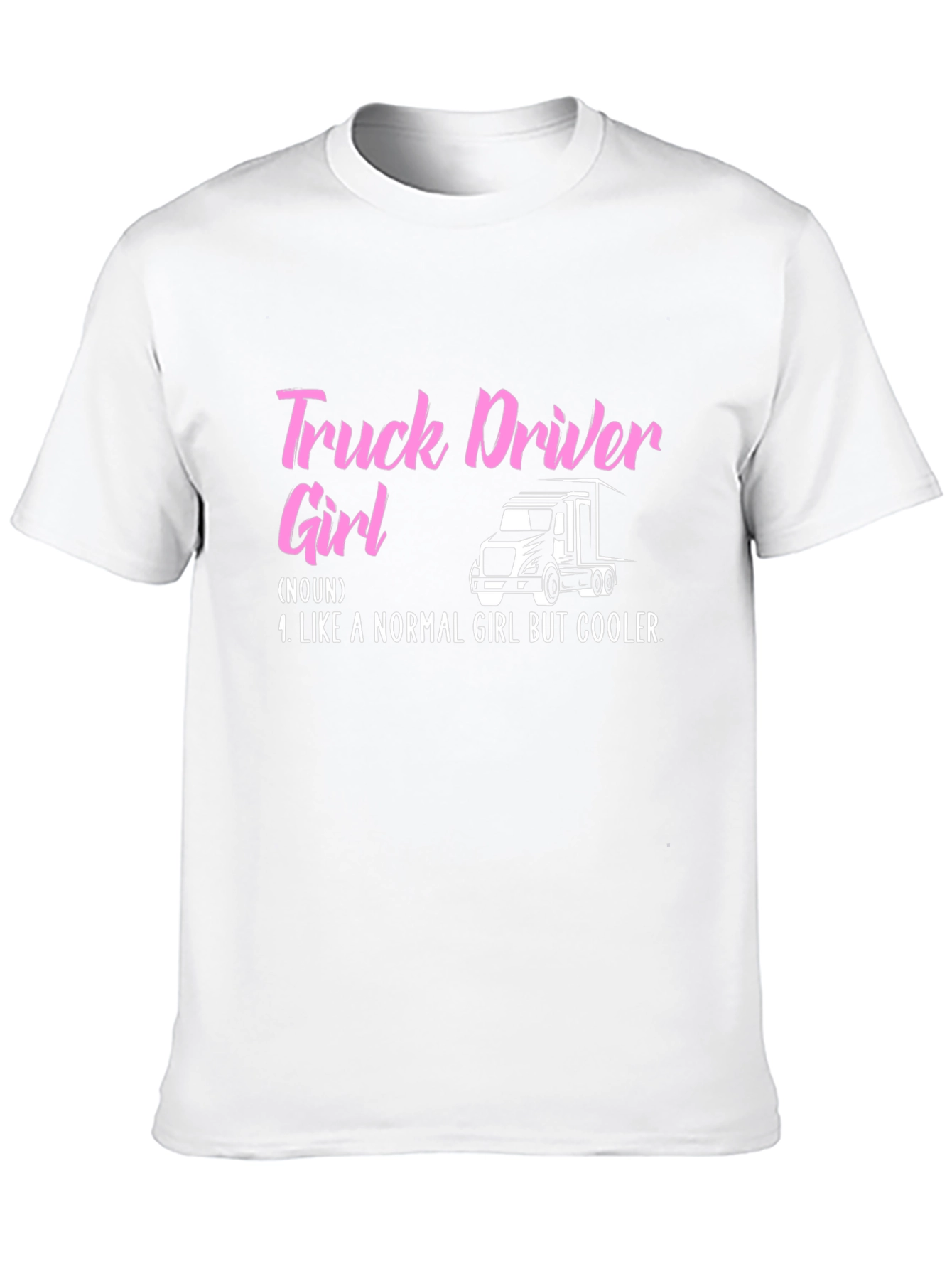 Black Truck Driver Girl Black T-Shirt view 10