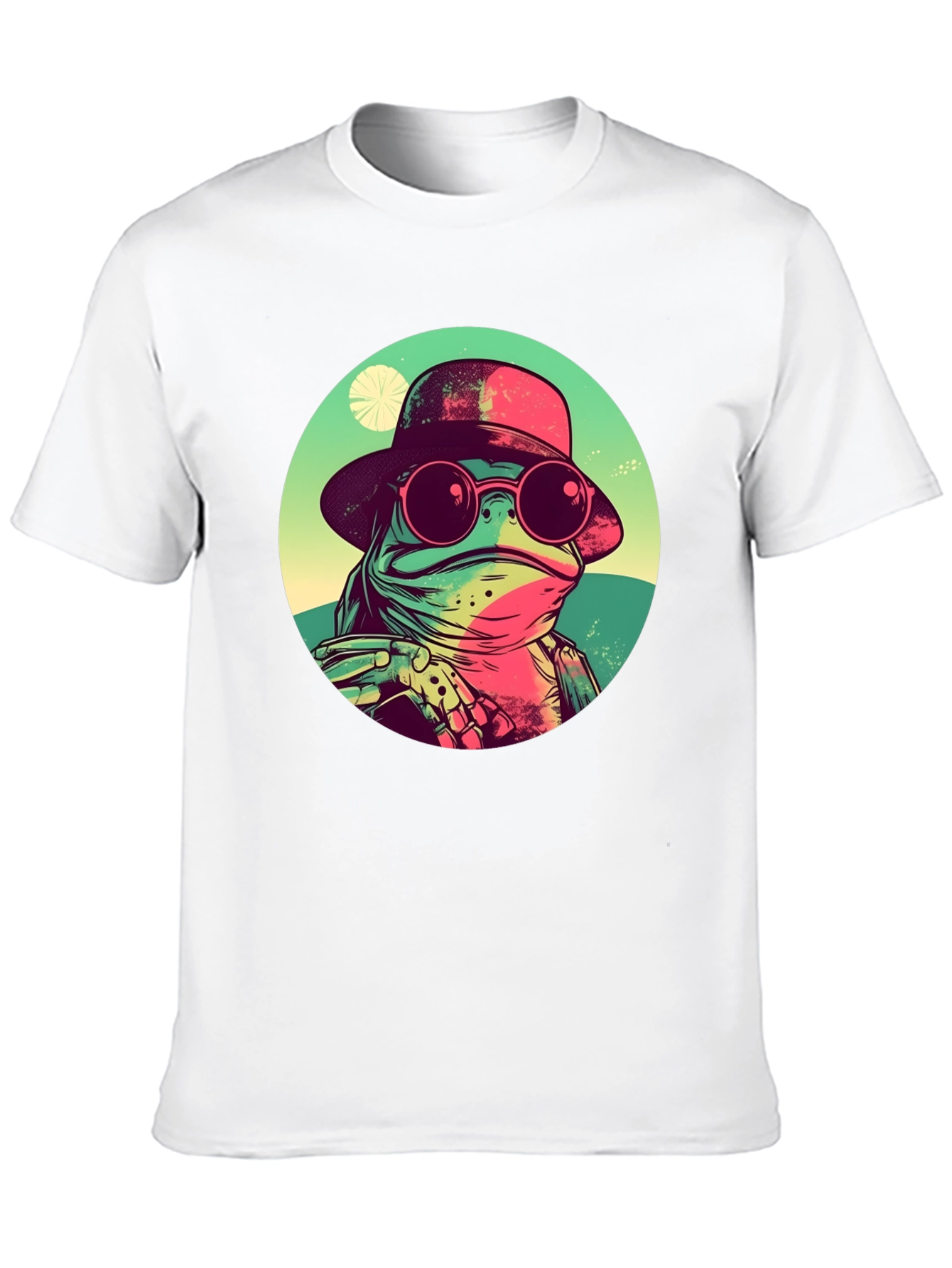 Black Cool Frog Graphic Tee - Unique Design view 10