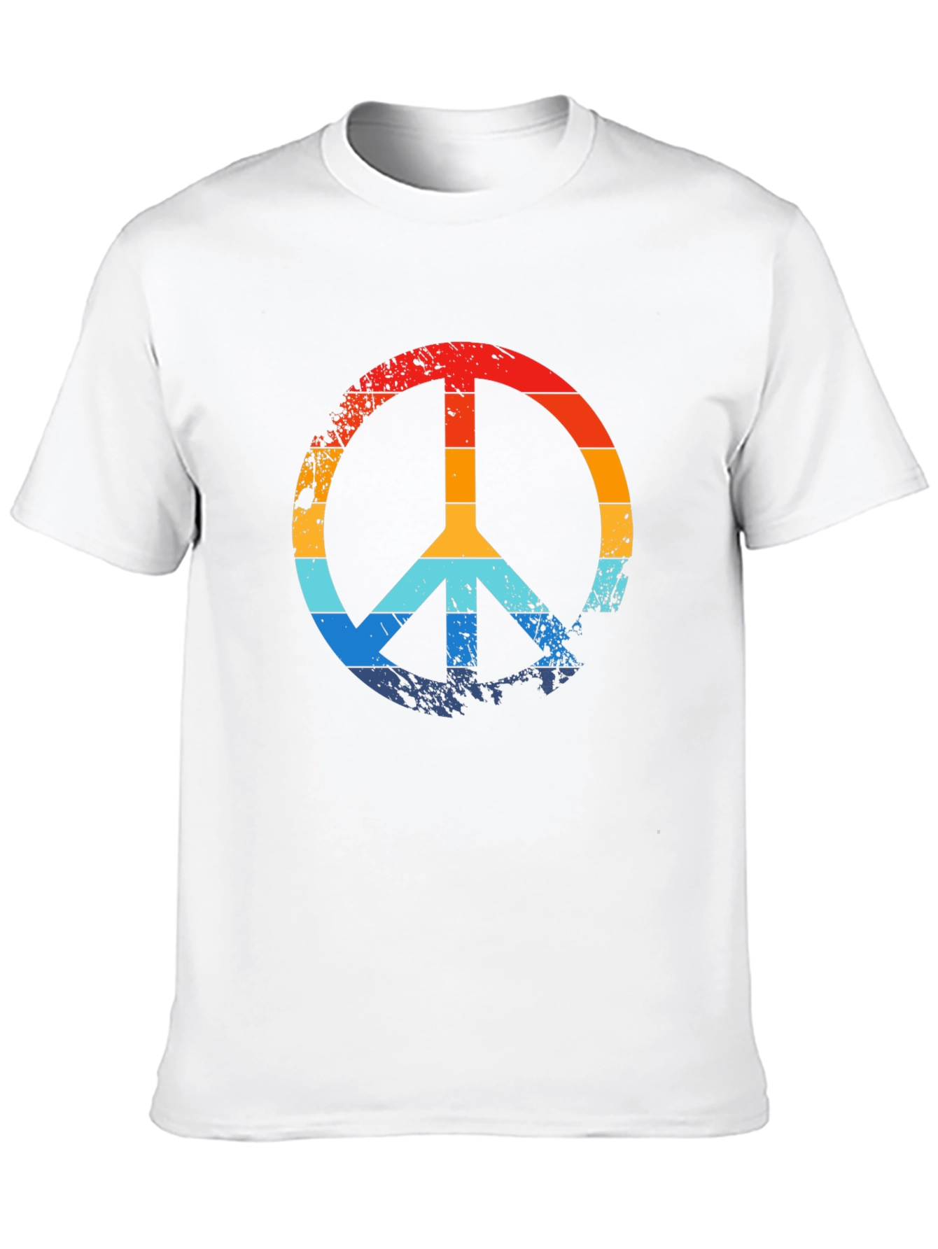Black Retro Peace Sign Black Graphic T-Shirt view 10