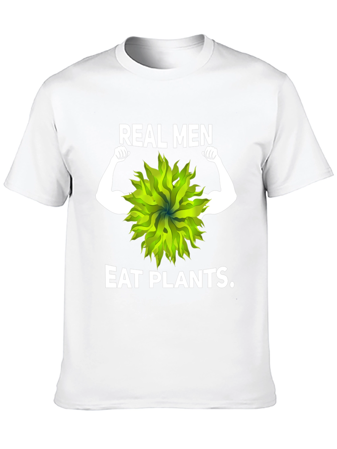 Black Real Men Eat Plants Graphic Tee view 10