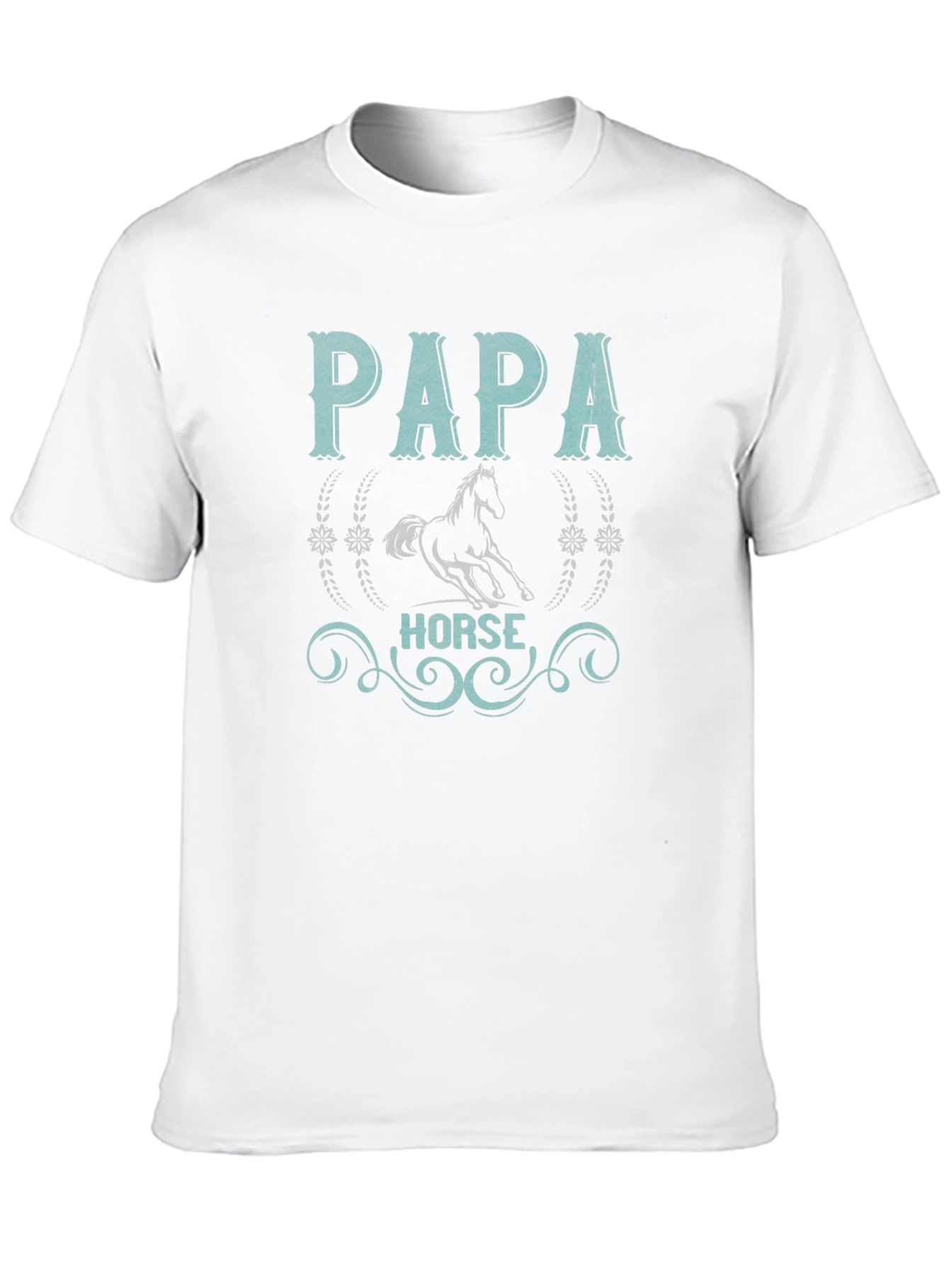 Black Papa Horse Graphic Tee - Equestrian Dad Shirt view 10