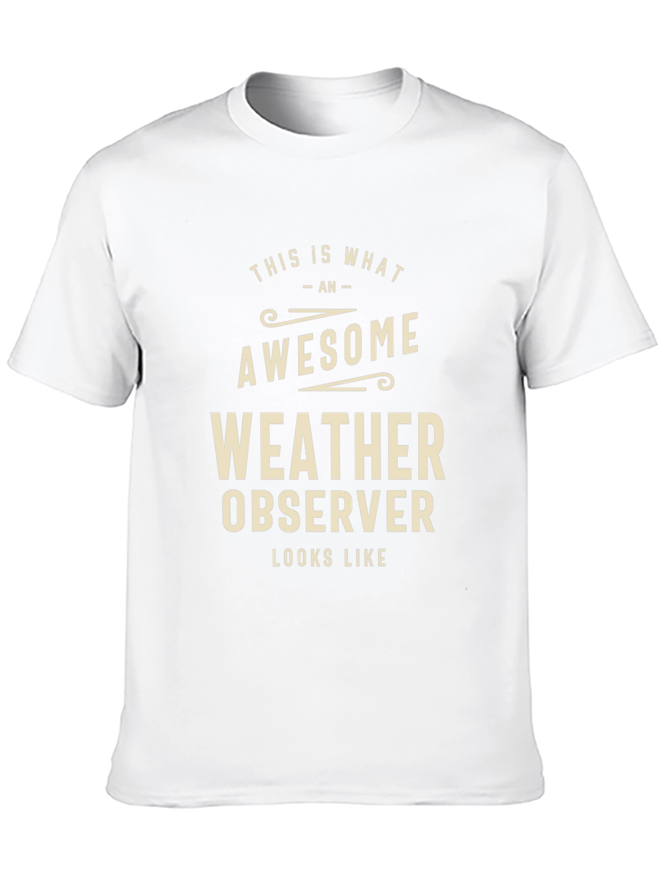 Black Awesome Weather Observer Graphic T-Shirt view 10