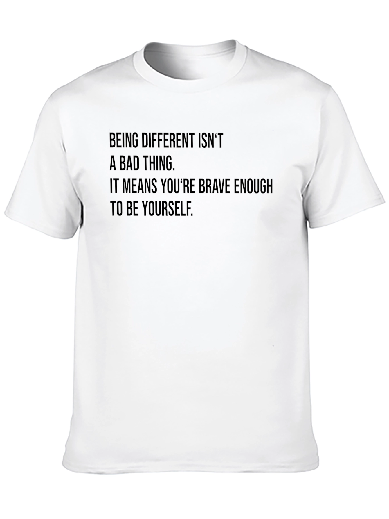 Black Be Yourself Graphic Tee - Inspirational T-Shirt view 10