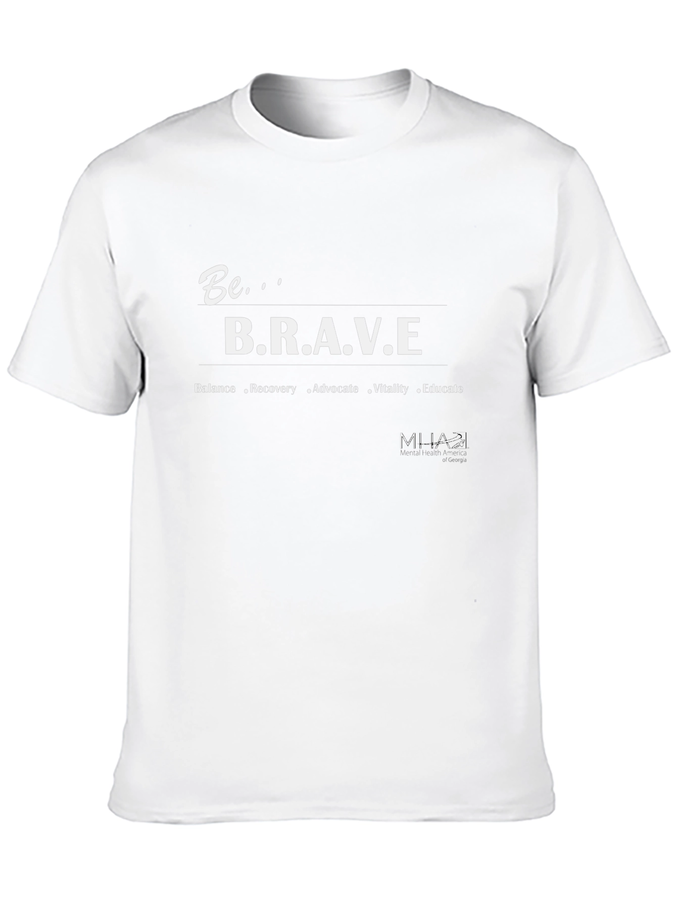 Black Be Brave Graphic T-Shirt - Mental Health Awareness view 10
