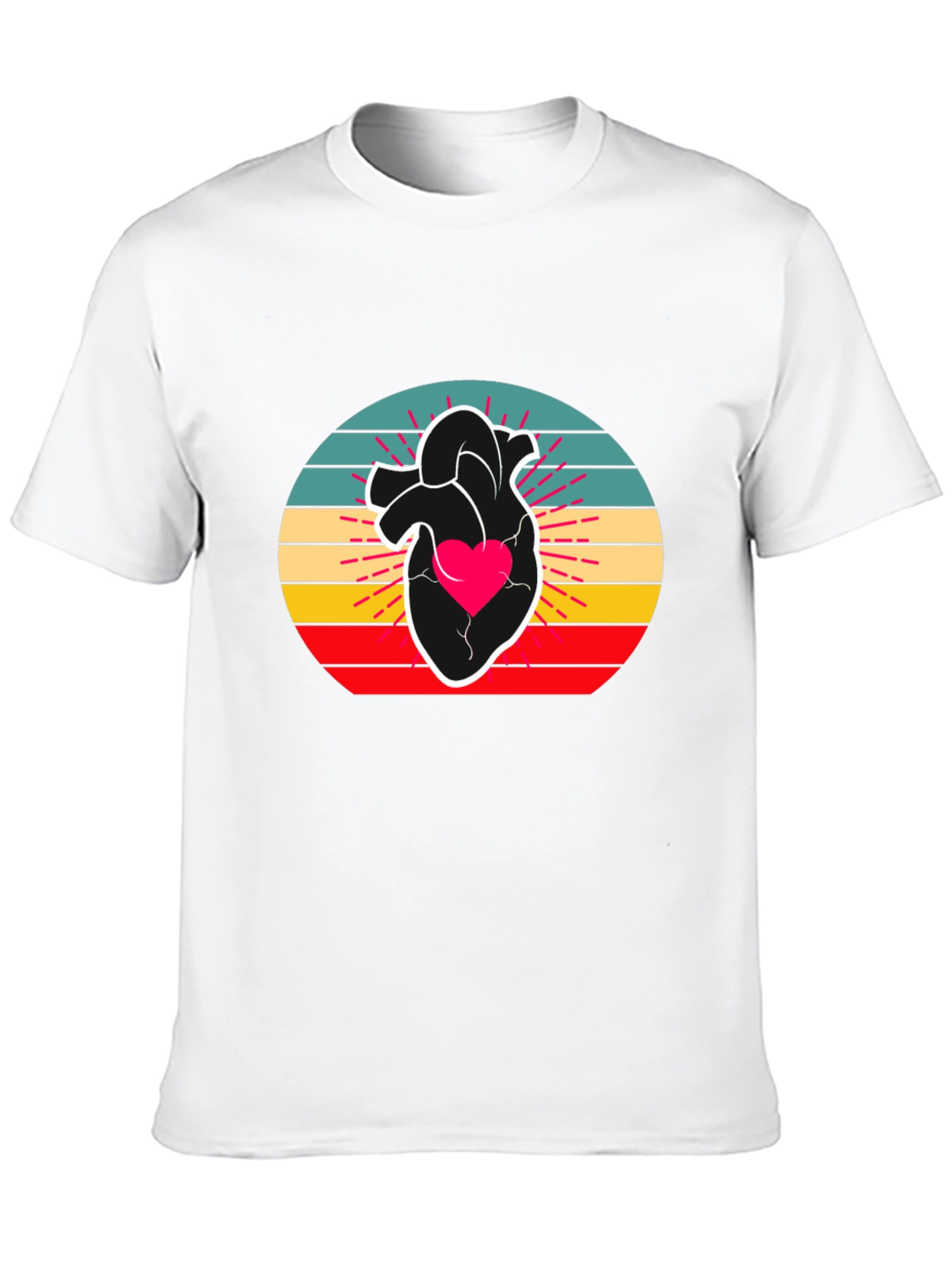 Black Retro Heart Graphic Tee - Stylish Comfort view 10