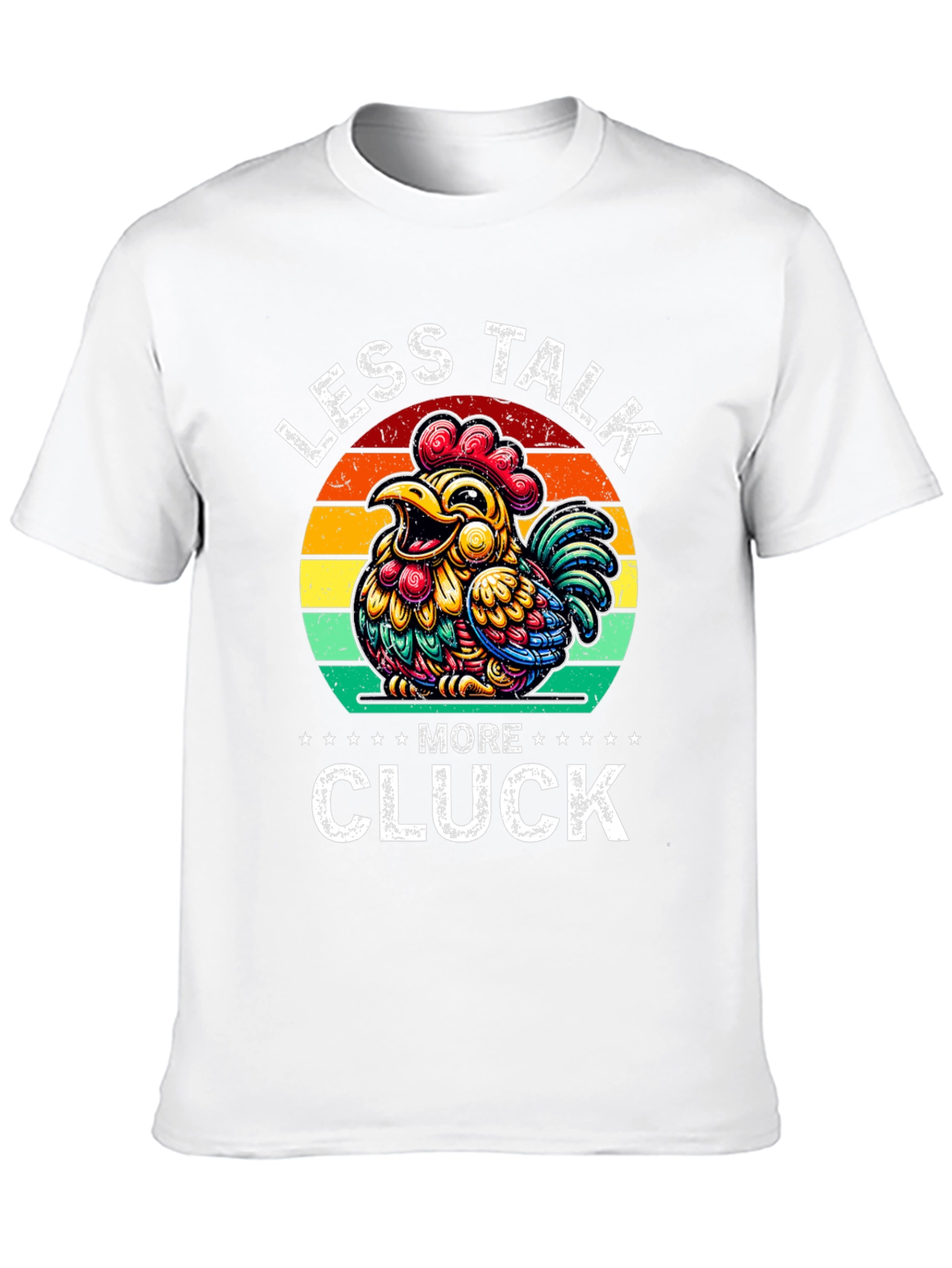 Black Less Talk More Cluck Chicken Graphic Tee view 10