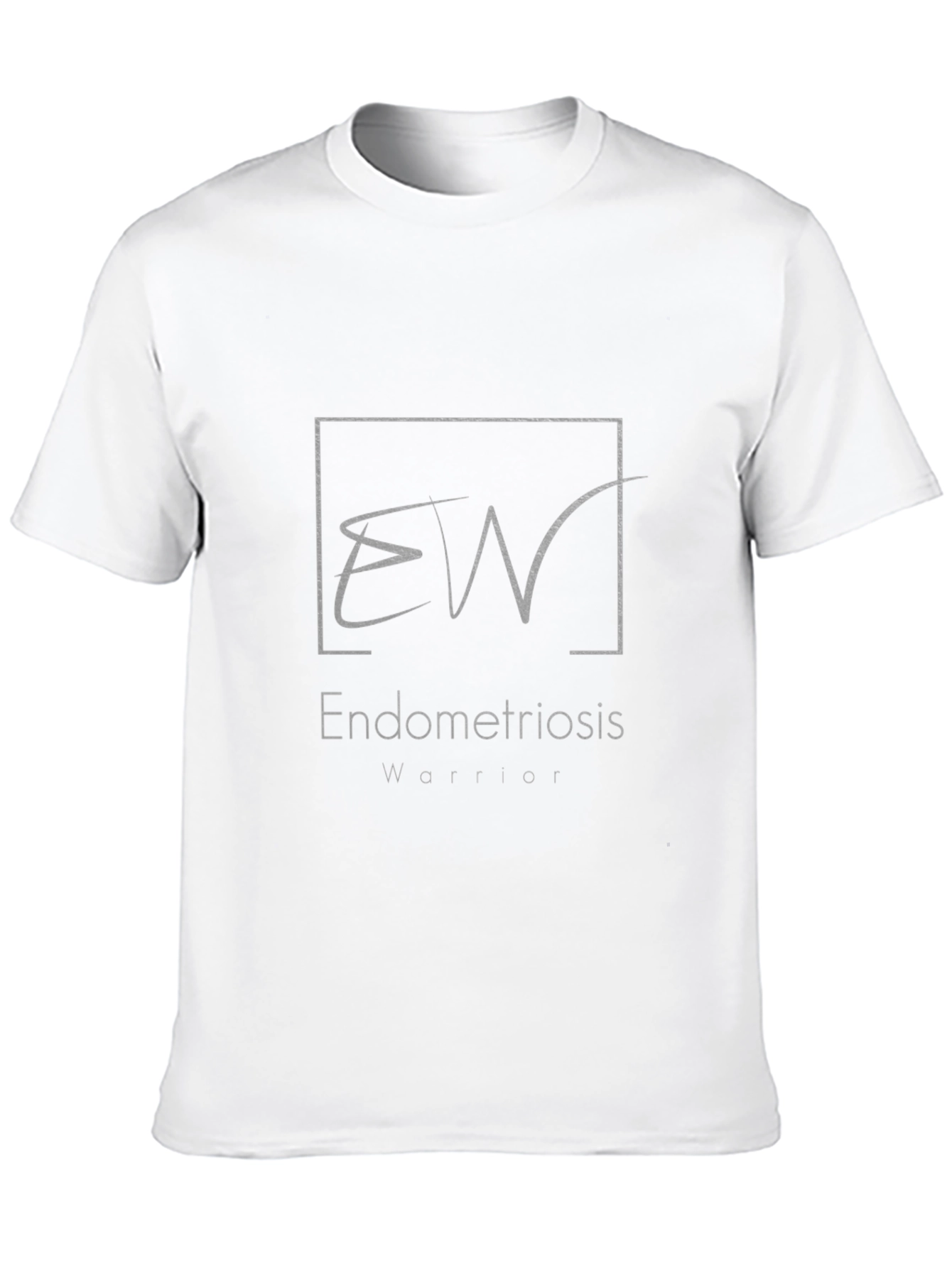 Black Endometriosis Warrior T-Shirt - Black Cotton Tee view 10