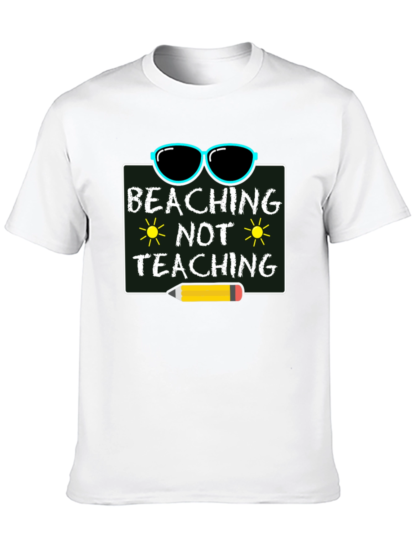 Black Beaching Not Teaching Graphic T-Shirt view 10