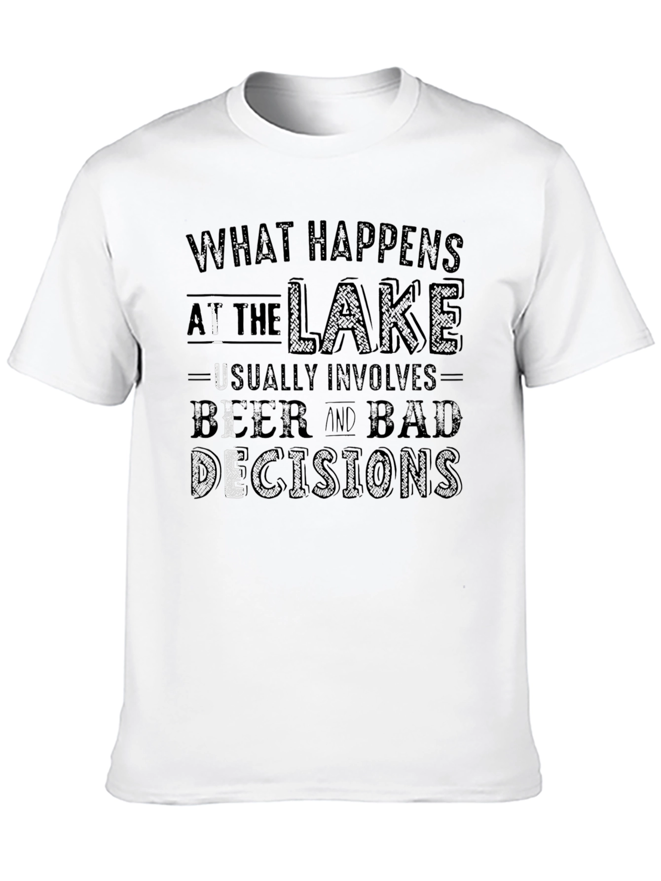 Black What Happens at the Lake T-Shirt view 10