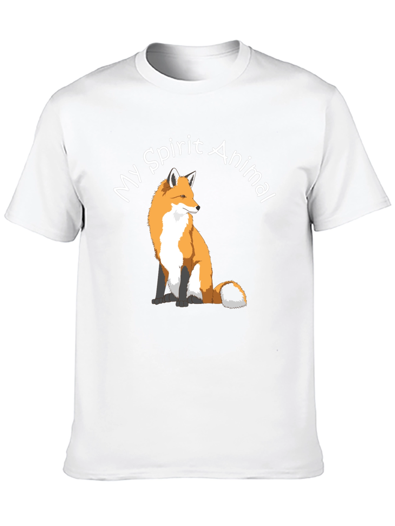 Black Fox Spirit Animal Graphic Tee - Black Cotton T-Shirt view 10