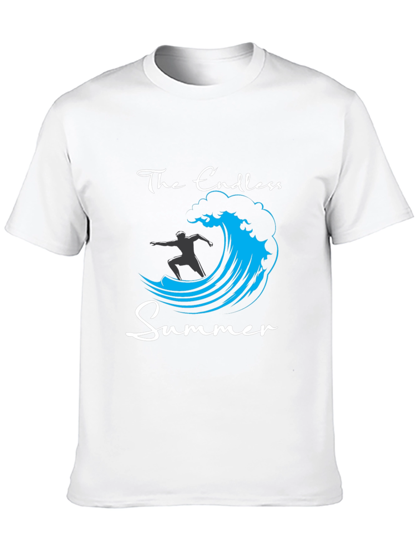 Black Endless Summer Graphic Tee - Surfer Wave T-Shirt view 10