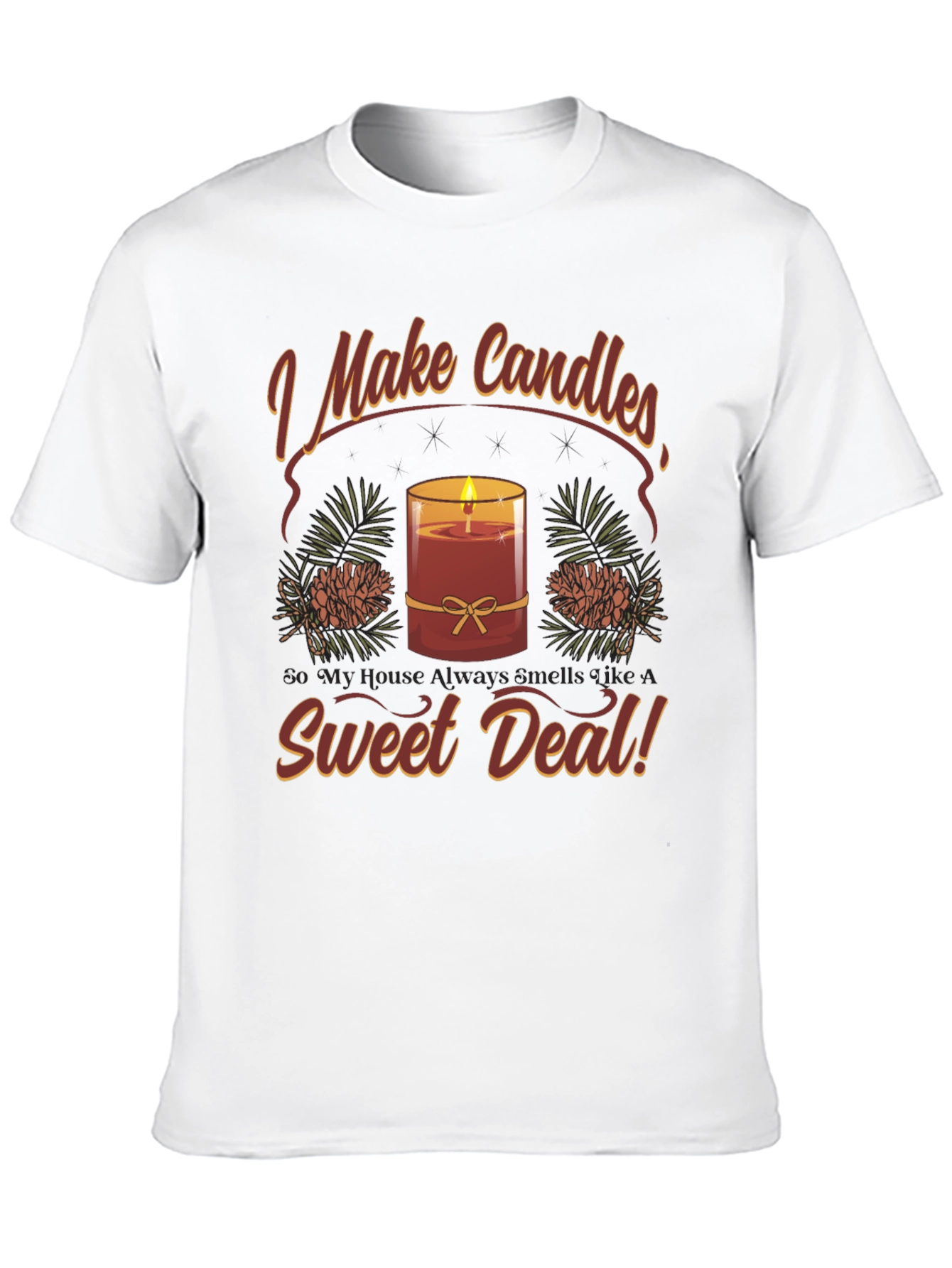 Black I Make Candles Graphic T-Shirt view 10