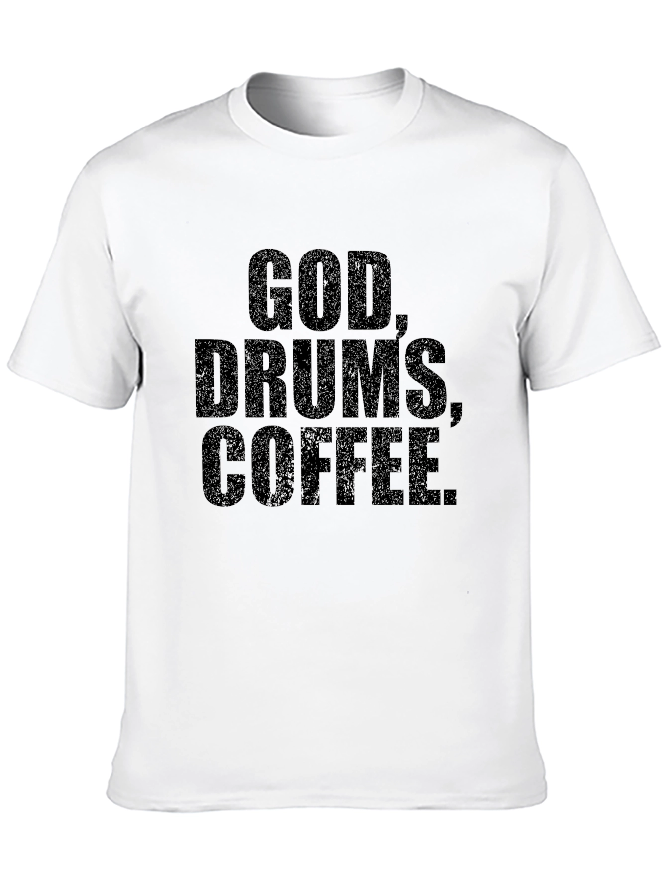 Black God Drums Coffee Black Graphic Tee view 10