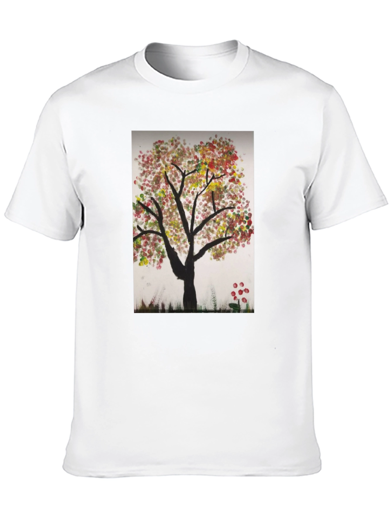 Black Artistic Autumn Tree Black T-Shirt view 10
