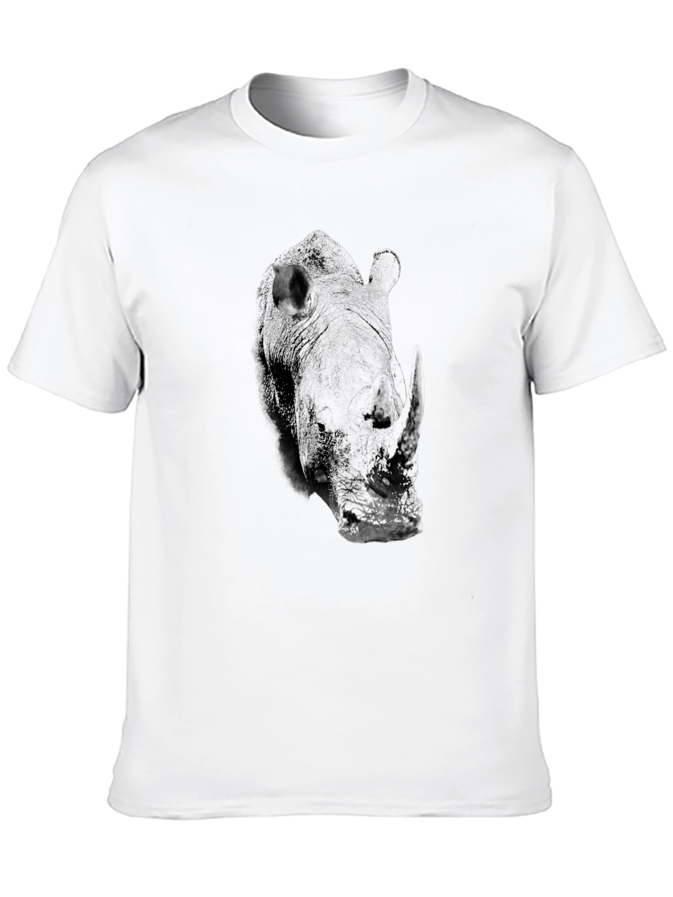 Black Black Rhino Graphic Tee - Unique Animal Design view 10