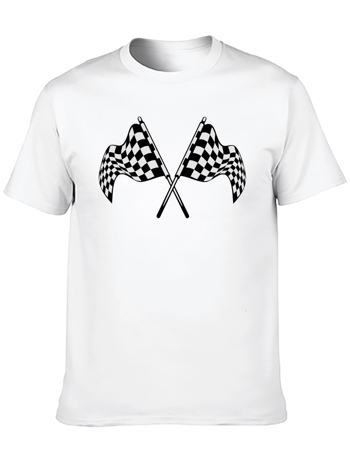 Black Checkered Flag Graphic Tee - Racing Fan T-Shirt view 10