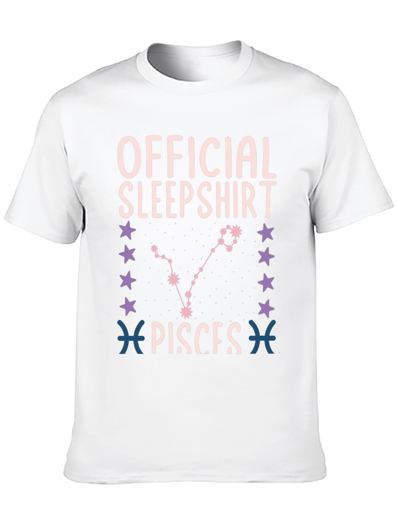 Black Official Pisces Sleepshirt - Zodiac Sign Tee view 10