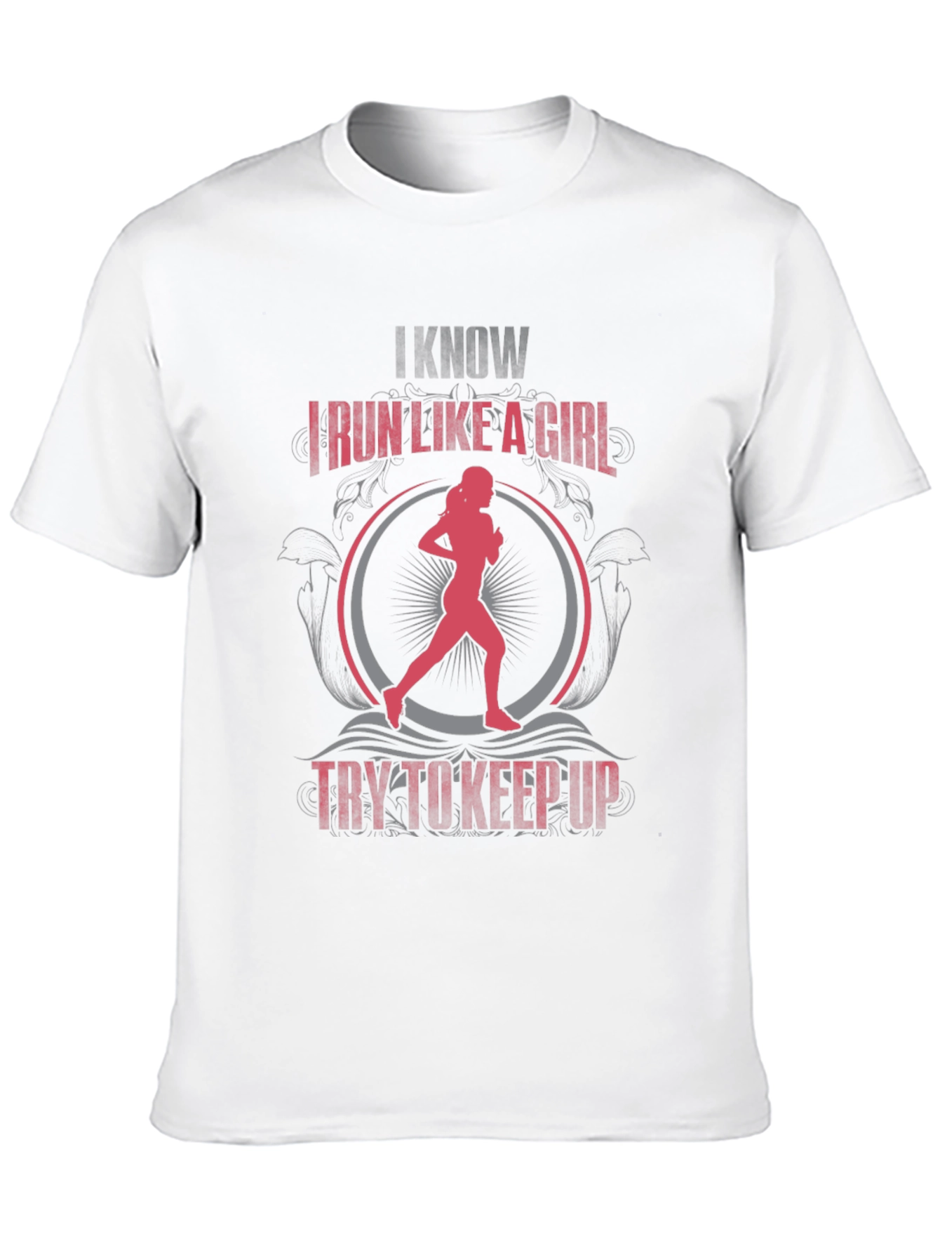 Black I Know I Run Like a Girl Graphic Tee view 10