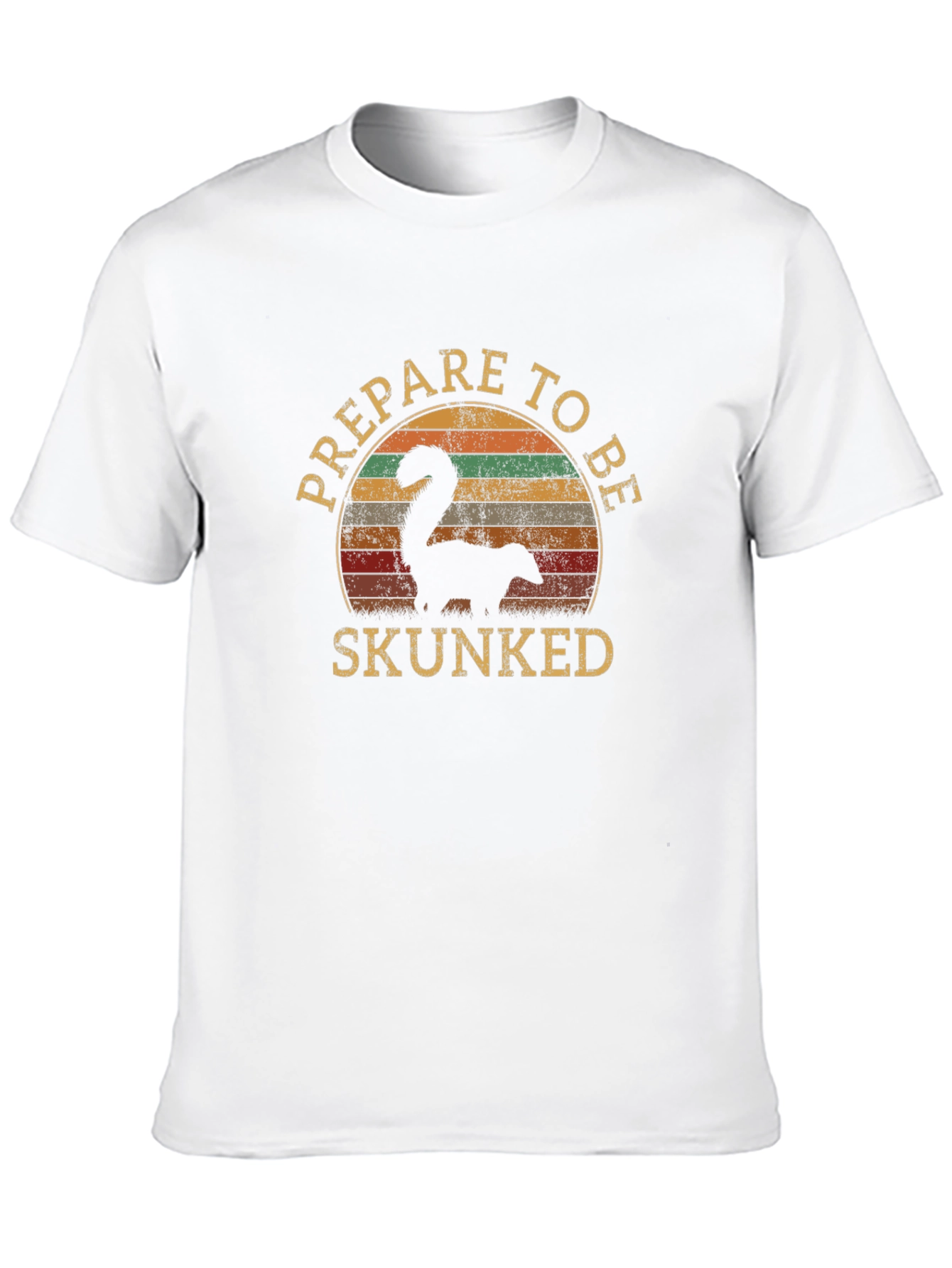 Black Prepare to Be Skunked Retro T-Shirt view 10