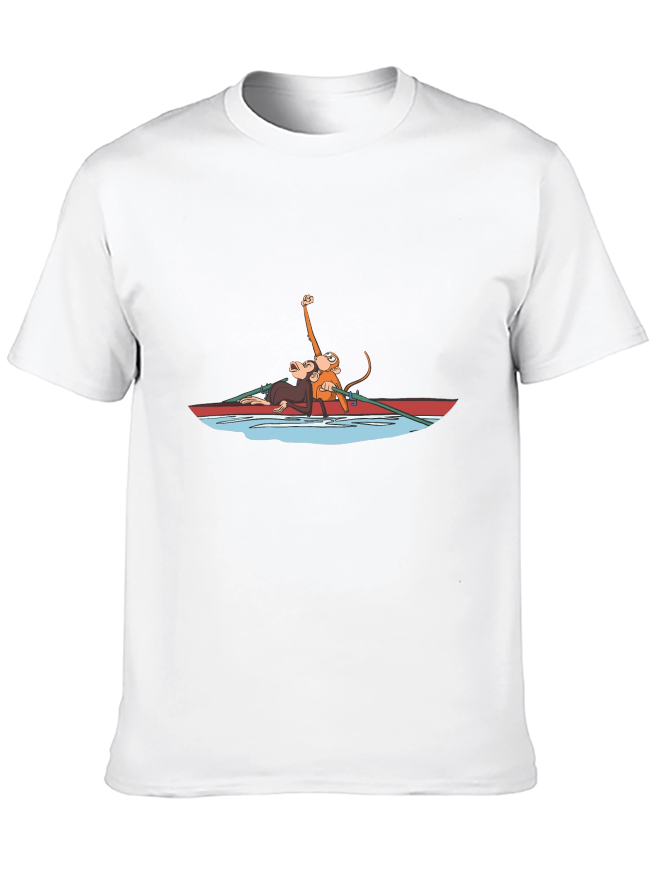 Black Monkey Rowing Boat Graphic Tee view 10