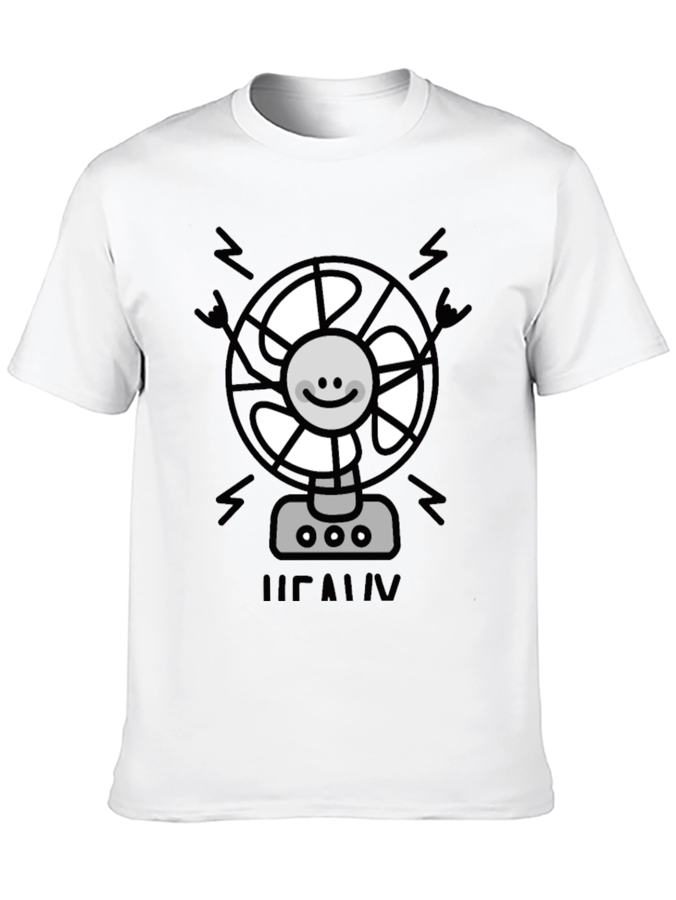 Black Funny Fan T-Shirt - Black Novelty Graphic Tee view 10