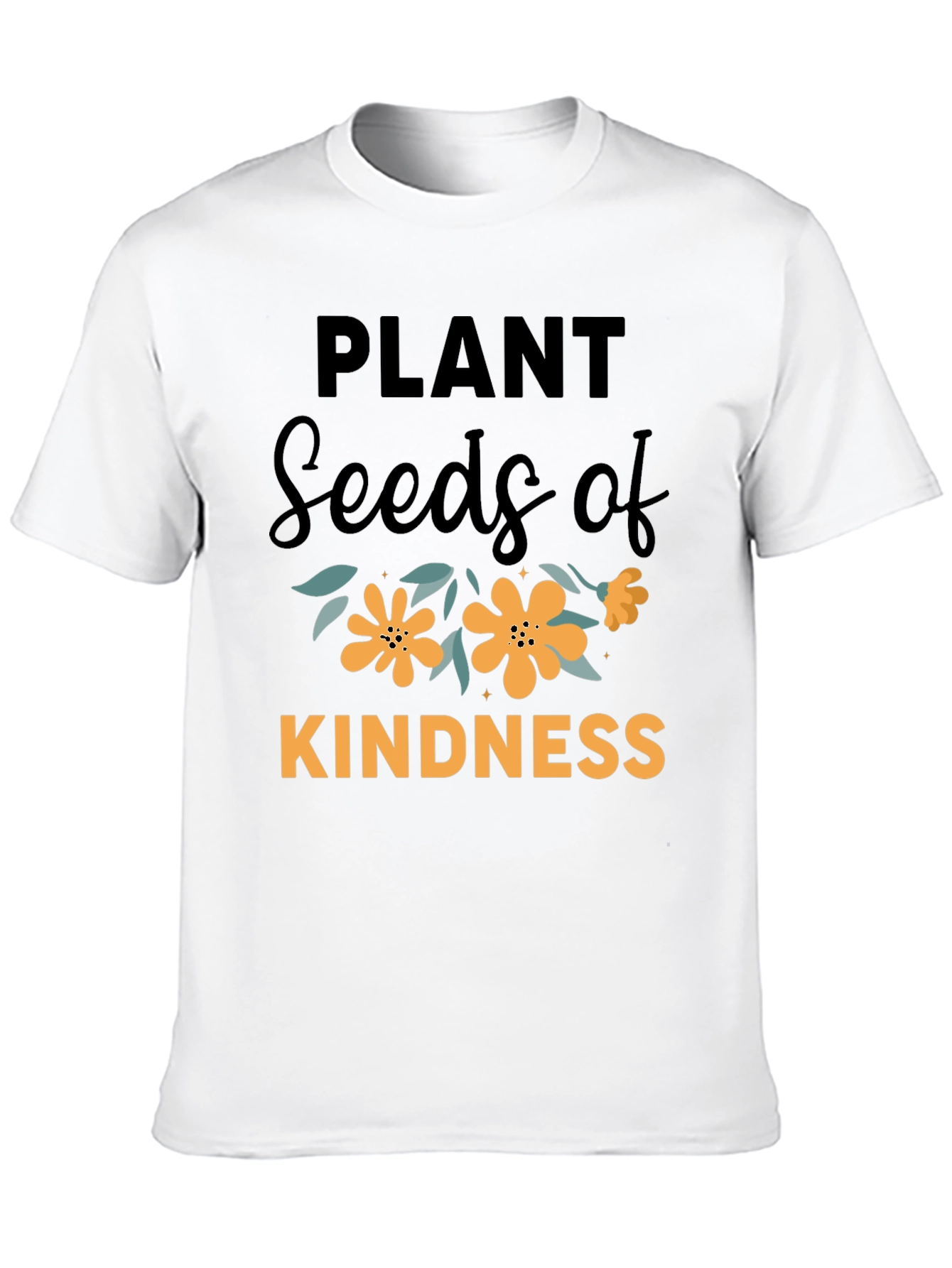 Black Plant Seeds of Kindness Graphic T-Shirt view 10