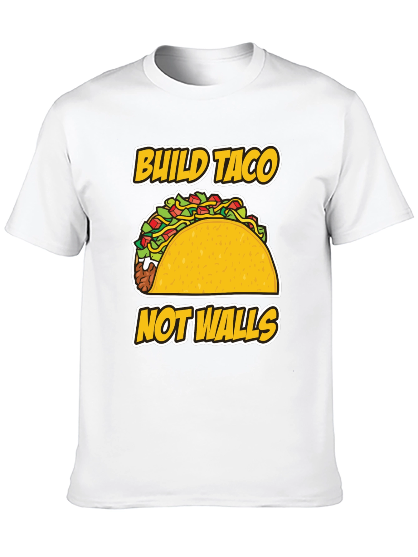 Black Build Taco Not Walls T-Shirt - Graphic Tee view 10