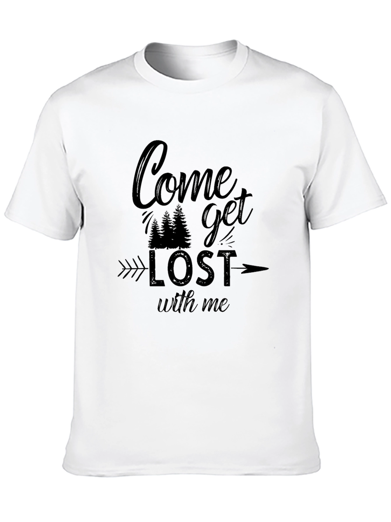 Black Come Get Lost With Me Graphic T-Shirt view 10