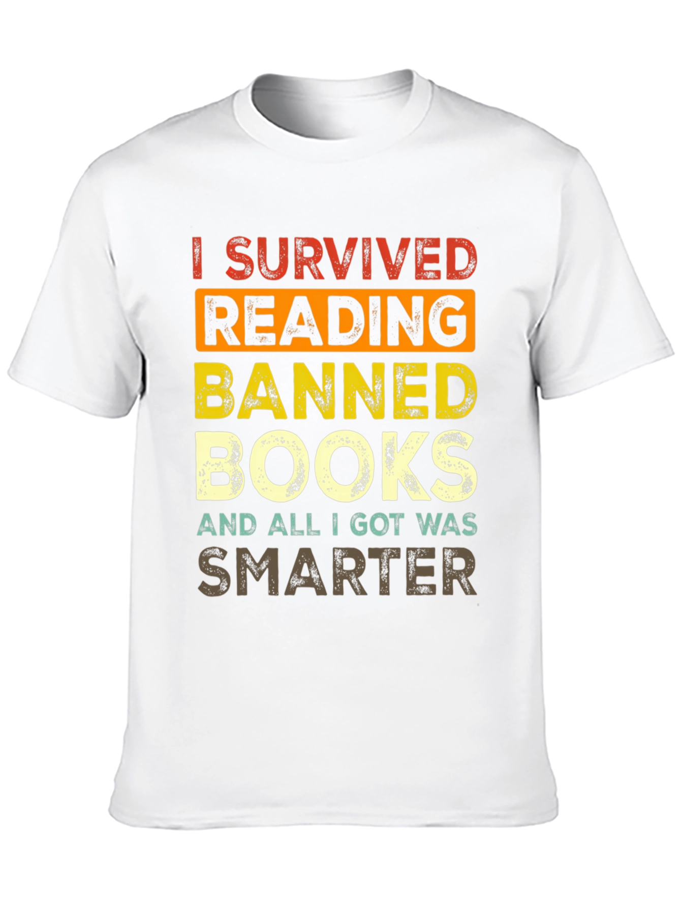 Black Banned Books T-Shirt - I Survived Reading view 10