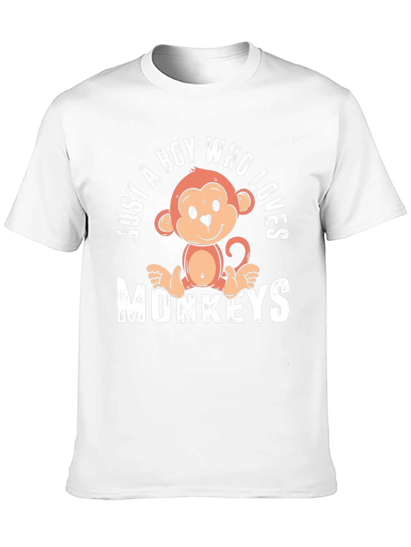 Black Boy's Monkey Lover T-Shirt - Just a Boy Who Loves Monkeys view 10